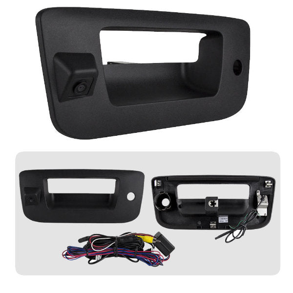 iBeam TE GTGC Backup Camera for 2007-2014 Chevy Silverado & GMC Sierra - HD Tailgate Handle Replacement with Night Vision, Waterproof & Easy Installation - Perfect for Parking, Towing & Off-Road Adventures
