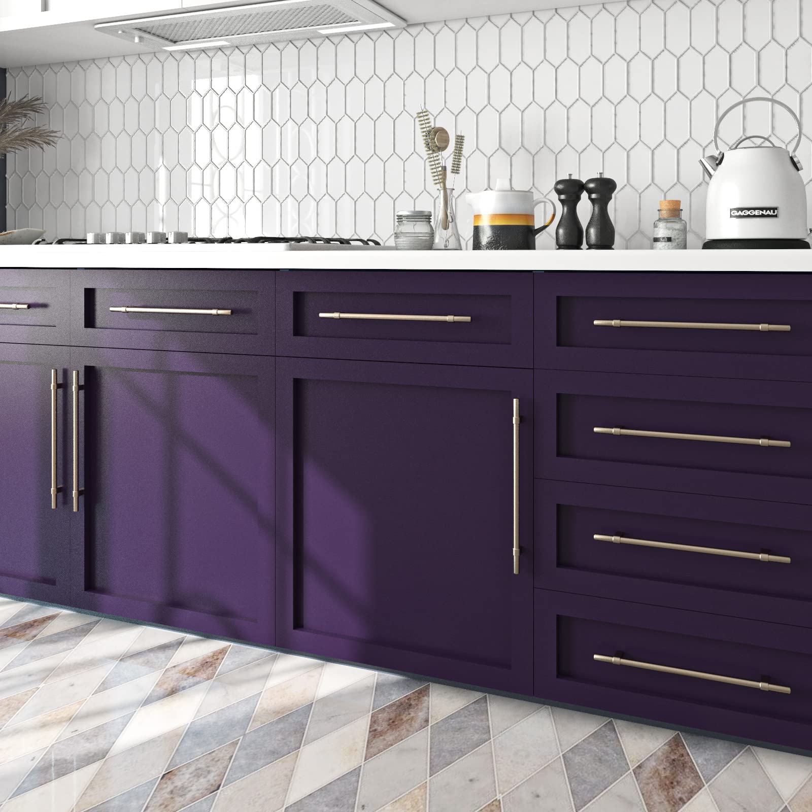 Livelynine Dark Purple Peel and Stick Wallpaper - Removable Contact Paper for Countertops, Desks, Cabinets & Walls - Moody Vinyl Wrap (15.8x78.8 Inch) - Perfect for Bedroom, Bathroom, Living Room & Dorm Shelves Decoration