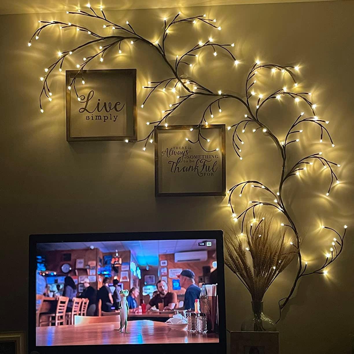 Enchanted Willow Vine Lights with Remote - 144 LED Fairy Lights for Christmas, Room, Bedroom & Living Room Decor - 8 Lighting Modes Artificial Plant Branches for DIY Home Decoration | Perfect for Weddings, Parties & Holiday Decorations
