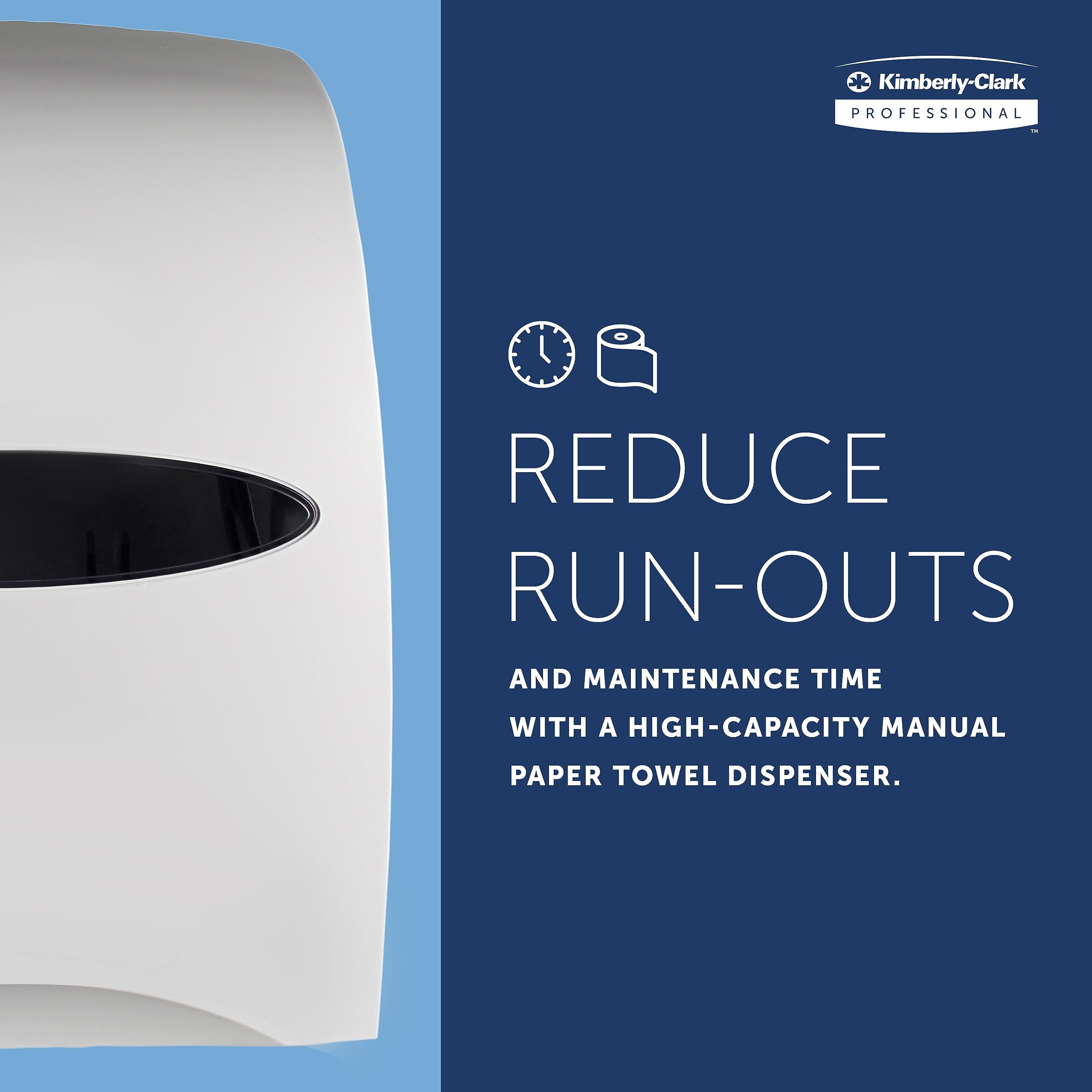 Kimberly-Clark Sanitouch Hands-Free Hard Roll Paper Towel Dispenser (09991) - White, 12.63