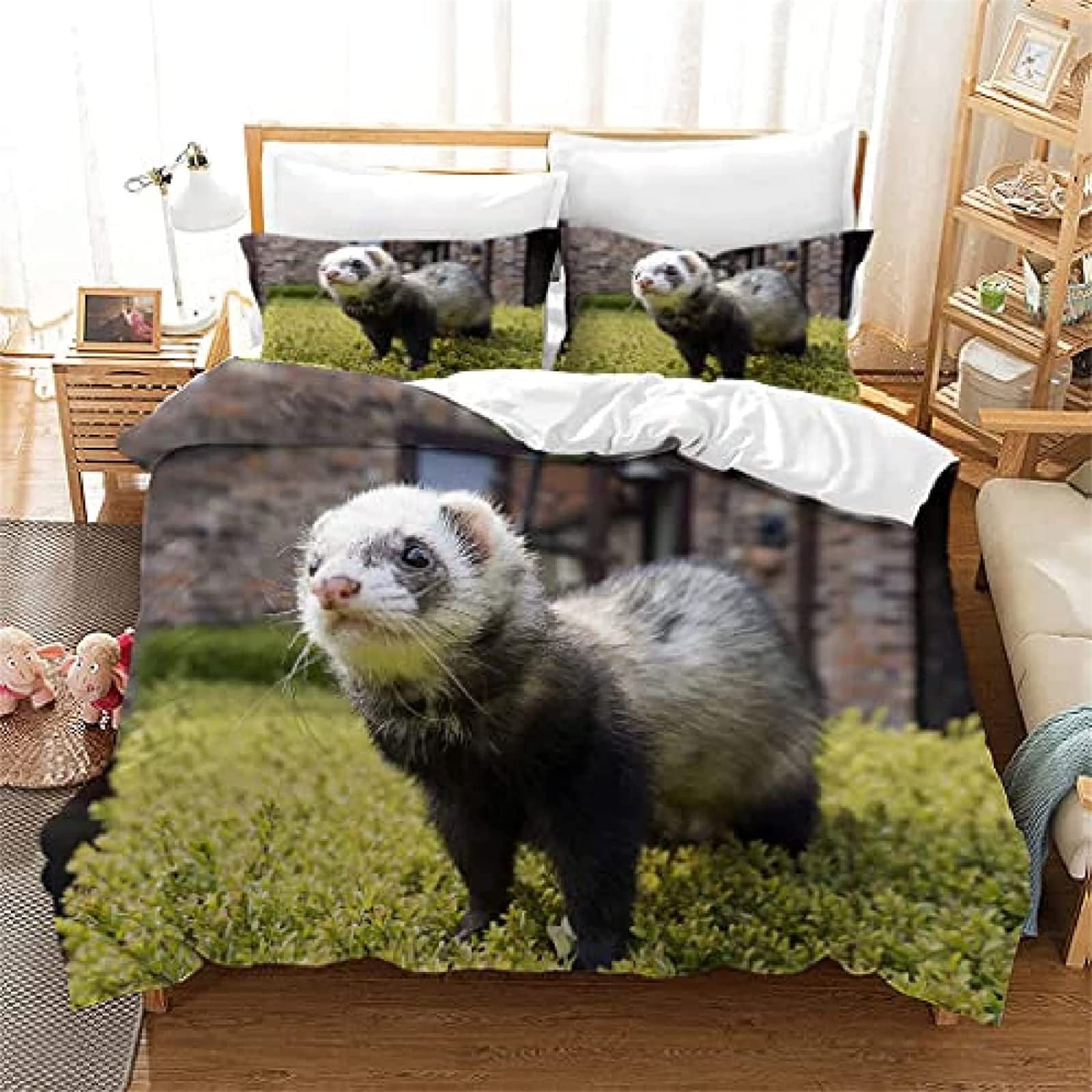 Light Green Ferret Twin Comforter Set 68