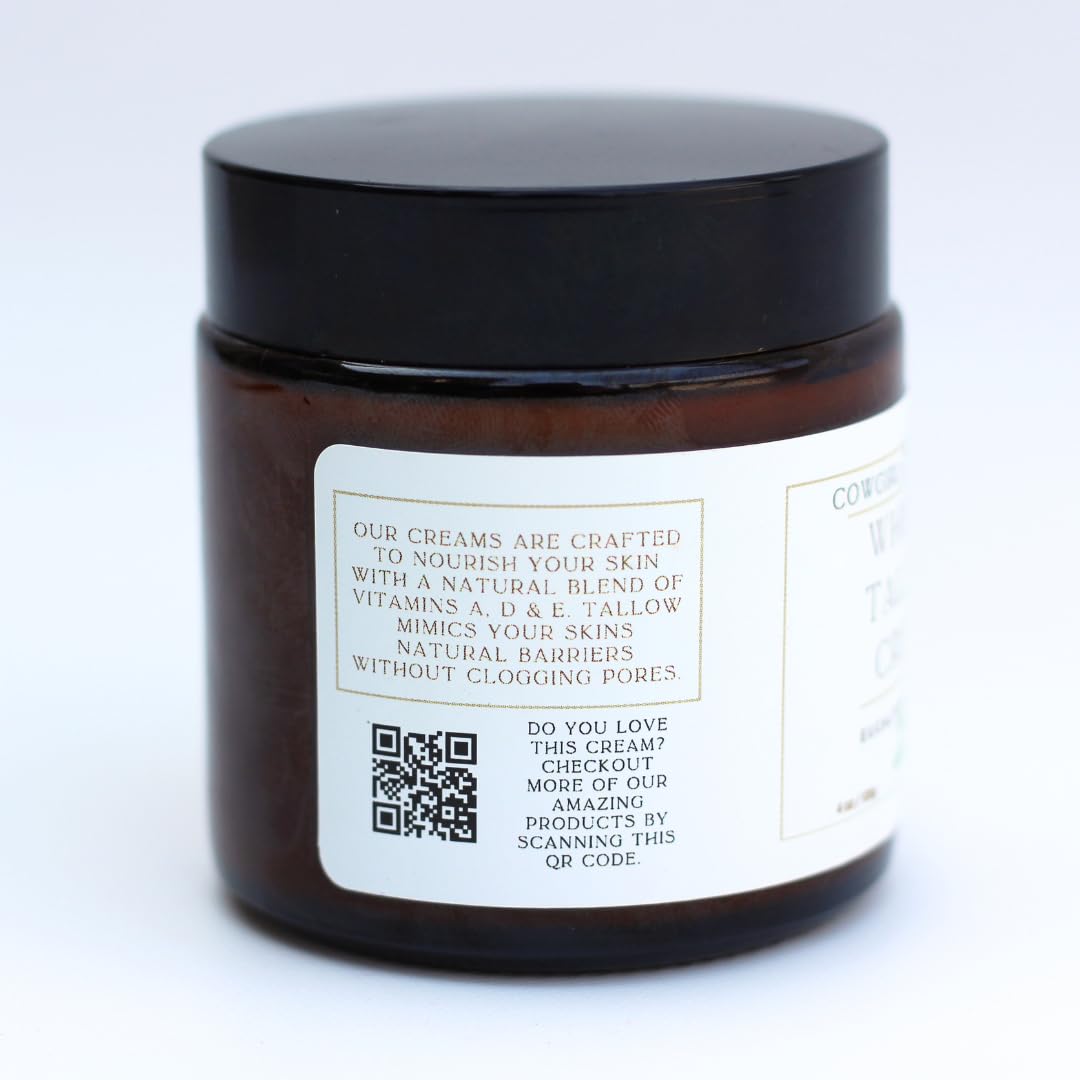 **100% Grass-Fed Whipped Tallow Moisturizer – All-Natural Face & Body Cream for Rosacea, Eczema & Baby Care – Eucalyptus Infused (2 oz) – Hydrates Dry Skin, Soothes Irritation – Perfect for Sensitive Skin & Daily Skincare Routine**