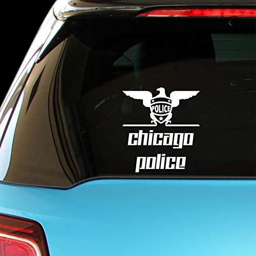 Chicago Police Cop Car Laptop Wall Sticker - Premium Vinyl Decal for Laptops, Cars, Walls - Perfect for Police Fans, Office Decor & Gifts