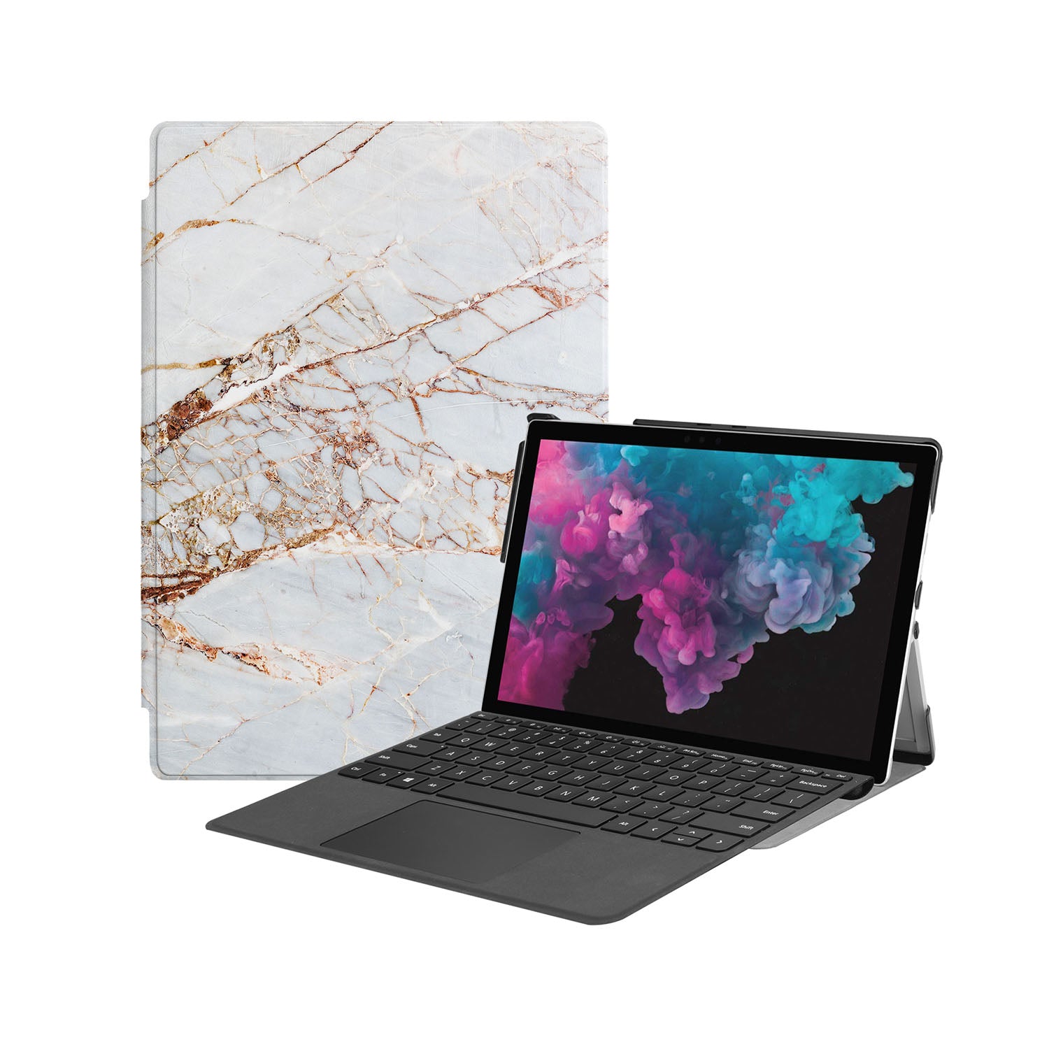 Microsoft Surface Pro Case 2020 - Premium Marble Design Protective Cover for Surface Pro 7/6/5/4 - Slim Fit with Auto Sleep/Wake | Perfect for Work, Travel & School