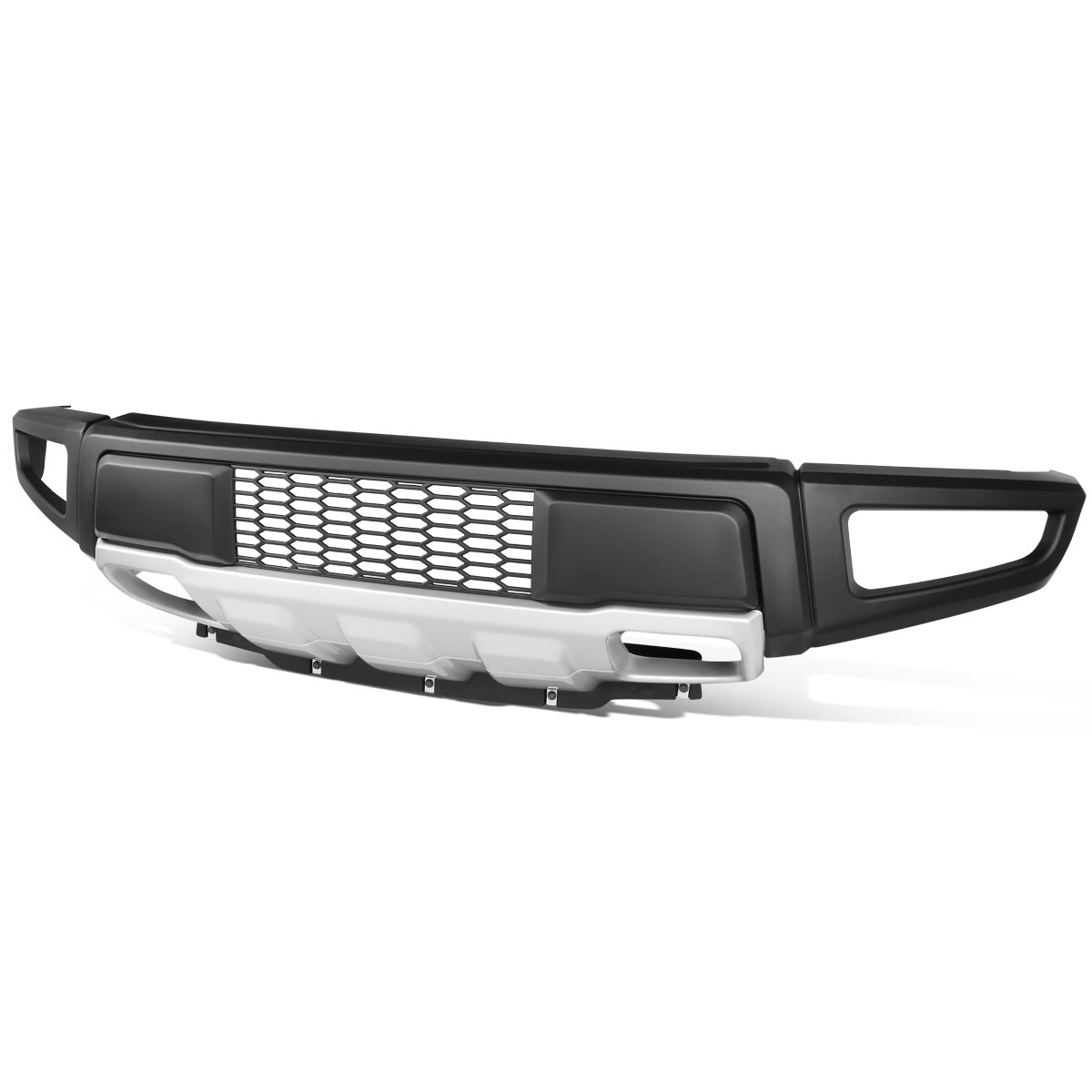 Auto Dynasty Front Bumper Grille Assembly for 2015-2017 Ford F-150 | Raptor Style Black Bumper Cover with Skid Plate | Off-Road Protection & Stylish Upgrade