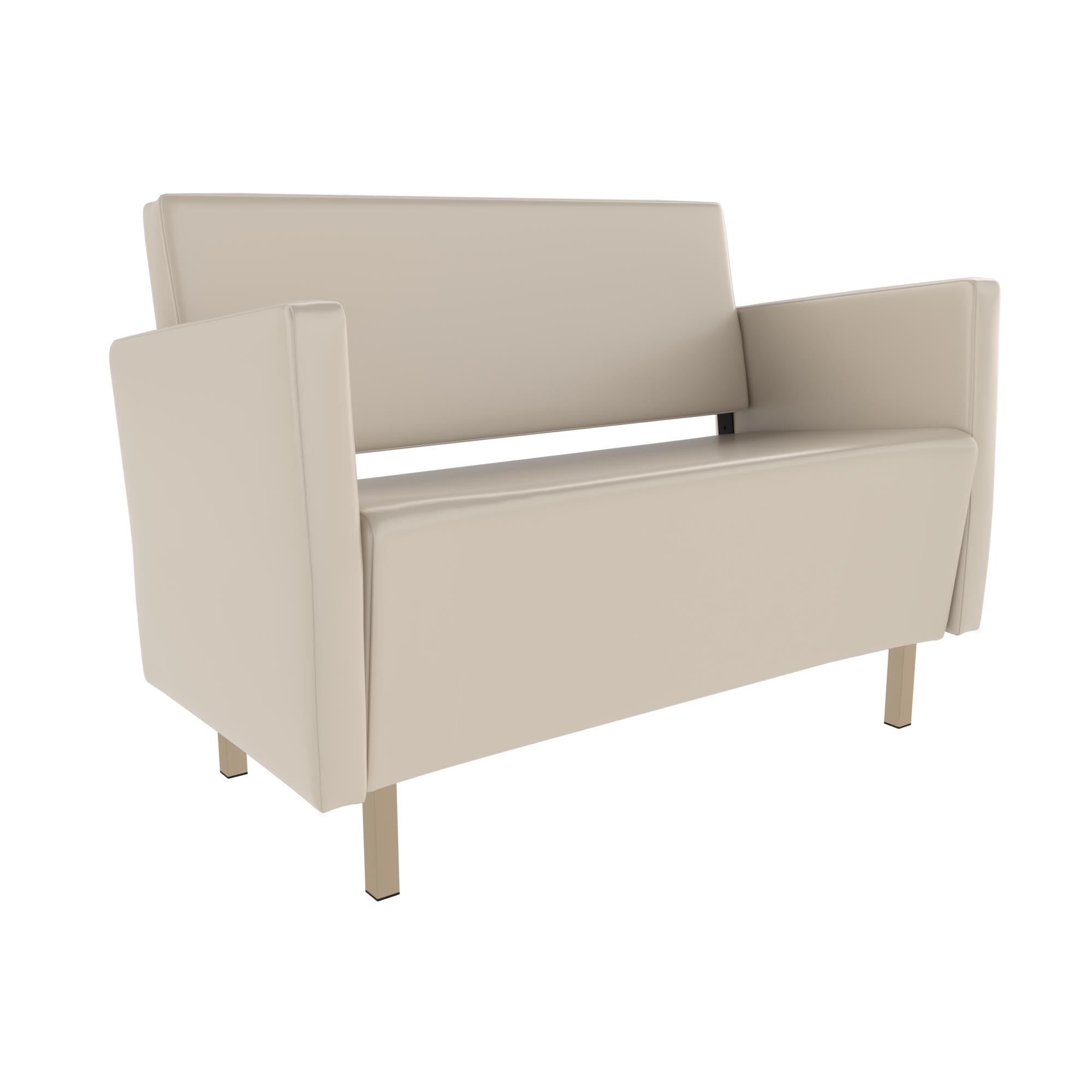 Brixen Reception Love Seat - Modern Sofa for Living Room, Office, or Reception Area - Comfortable Two-Seater for Home and Commercial Spaces