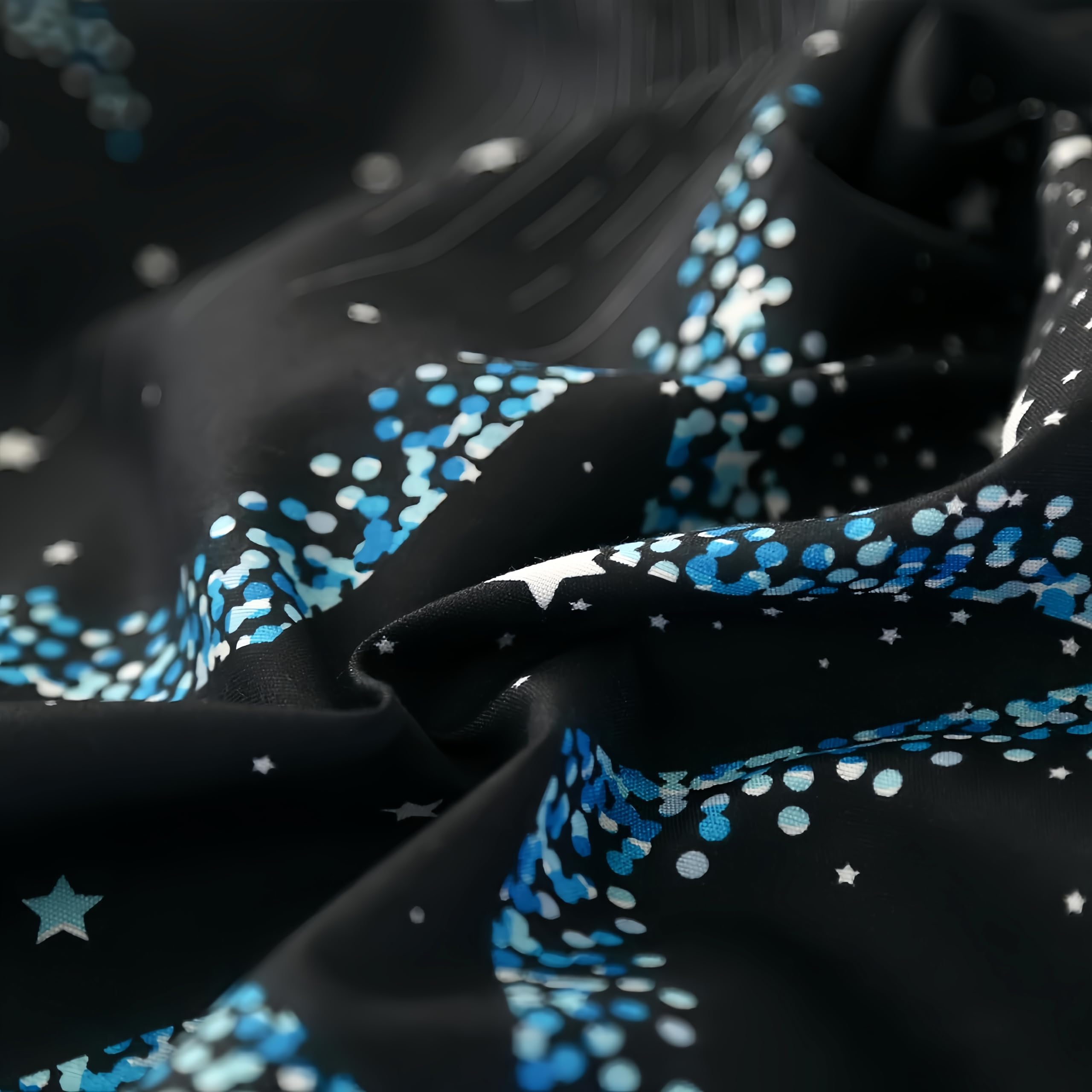 SDY 3PCS Star Duvet Cover Set Queen Size - Black Galaxy Space Themed Reversible Zipper Bedding for Kids, Teens & Adults - Perfect for Kids' Rooms, Dorm Decor & Space-Themed Bedrooms