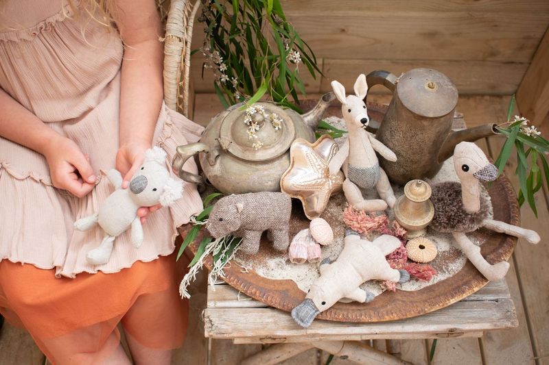 Classic Mini Mob of Five Aussie Rattles - Fun and Safe Baby Toys for Early Learning and Sensory Development | Perfect for Playtime, Teething, and Nursery Decor