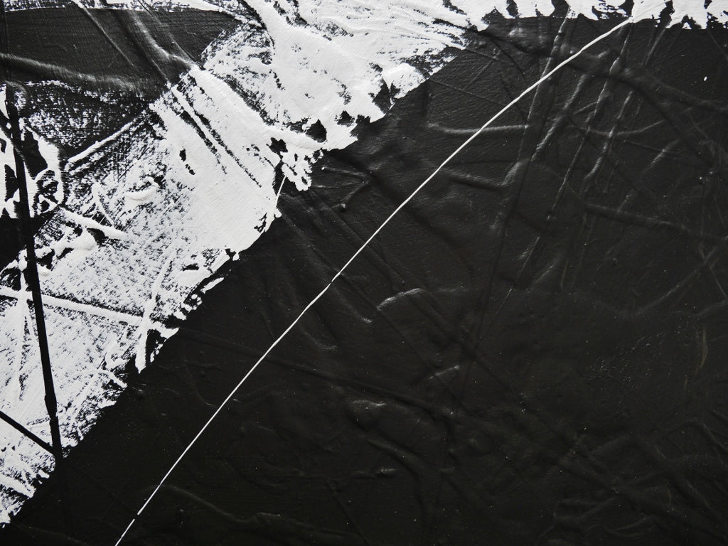 200cm x 120cm Black and White Textured Abstract Canvas Painting - Modern Wall Art for Living Room, Bedroom & Office Decor