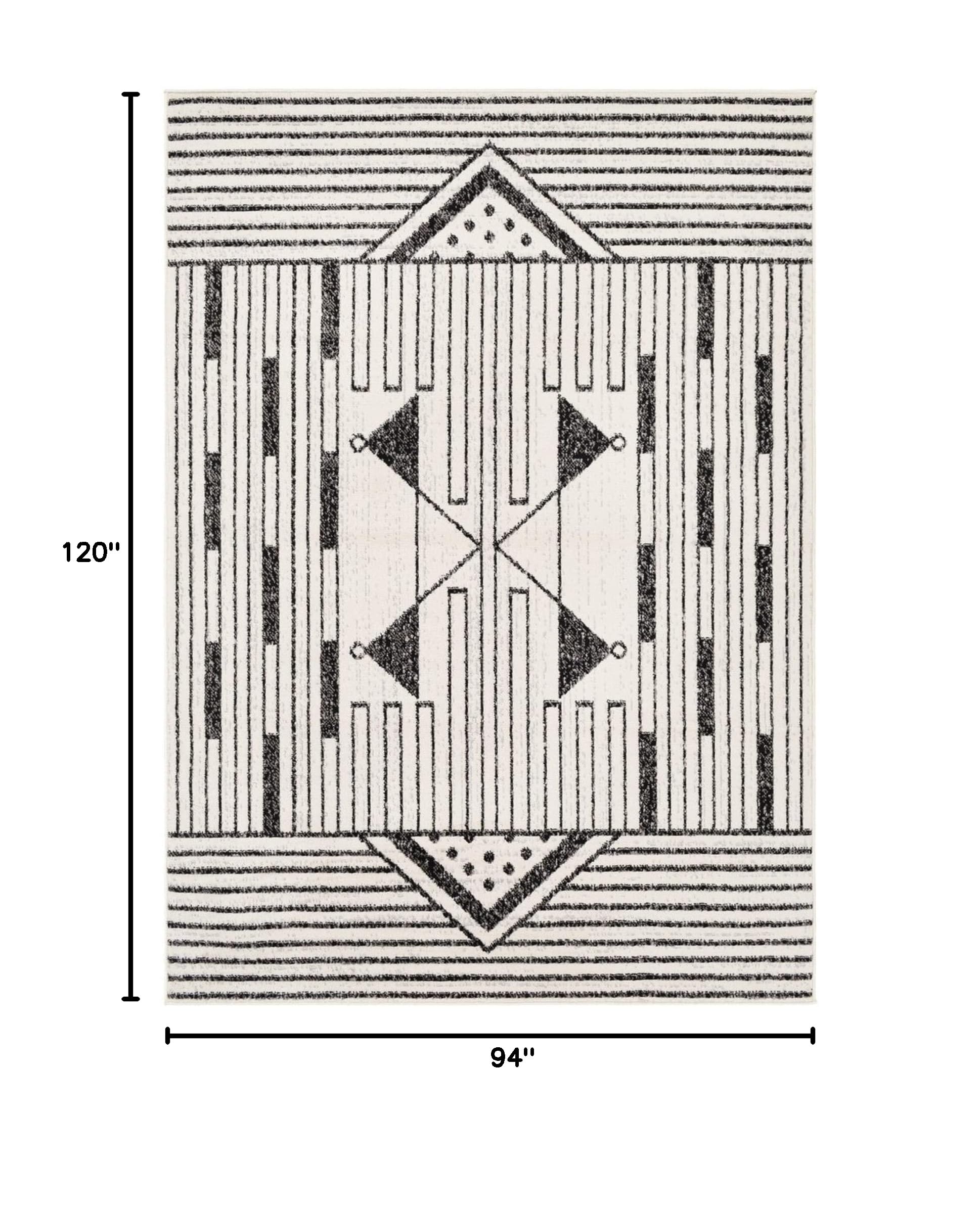 Mark&Day 8x10 Modern Light Gray Area Rug - Soft Grey Beige White Carpet for Living Room, Bedroom, Kitchen - 7'10