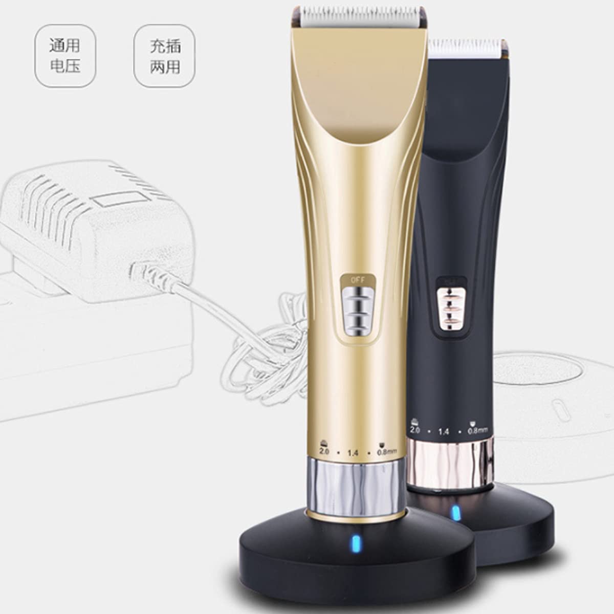 ELEOPTION Rechargeable Hair Clipper - Professional Electric Hair Trimmer for Men, Women & Kids - Cordless Hair Cutting Kit for Home & Salon Use - Perfect for DIY Haircuts, Beard Trimming & Grooming