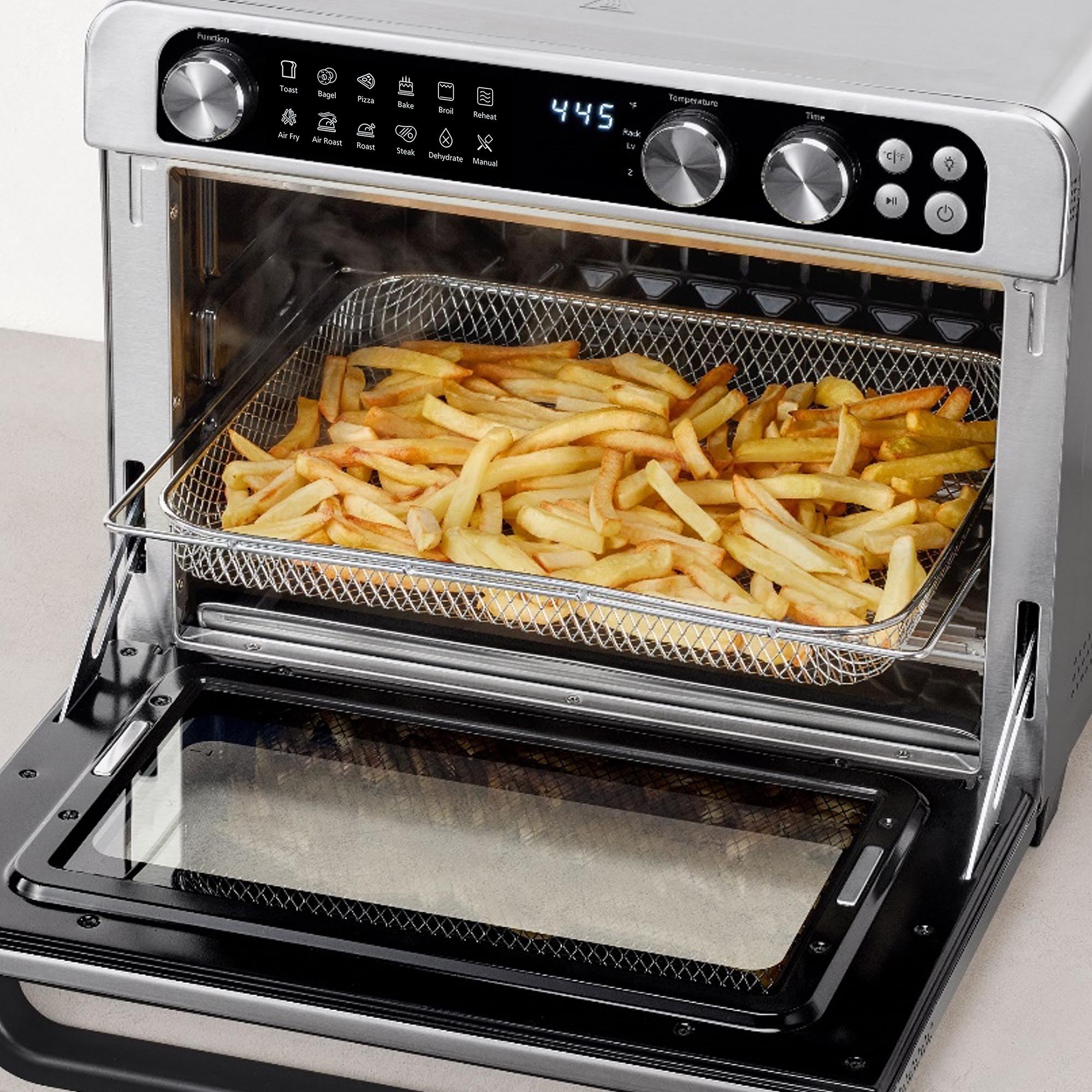 Panasonic Air Fryer Toaster Oven Combo - 11-in-1 Countertop Convection Oven with FlashXpress Technology, Double Infrared Heating & Precise Temp Control | 1800W, PFAS-Free (Model NB-G211P) | Perfect for Baking, Roasting, Air Frying & Family Meal Prep