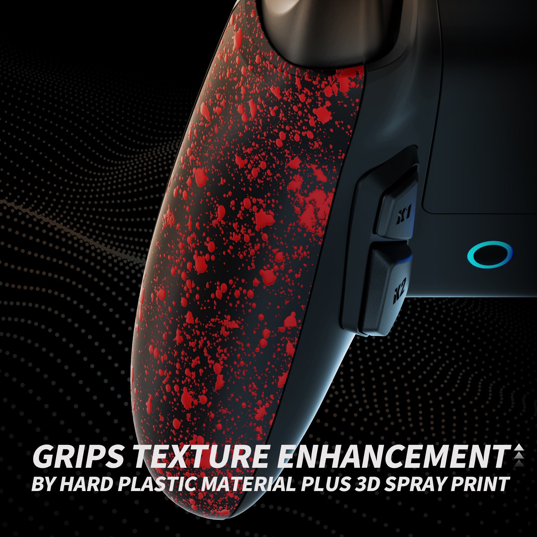 eXtremeRate VICTOR S Remap Kit for Xbox One S/X Controller - Textured Red Back Buttons (PDXSP003) | Custom Gaming Setup for FPS & Competitive Play