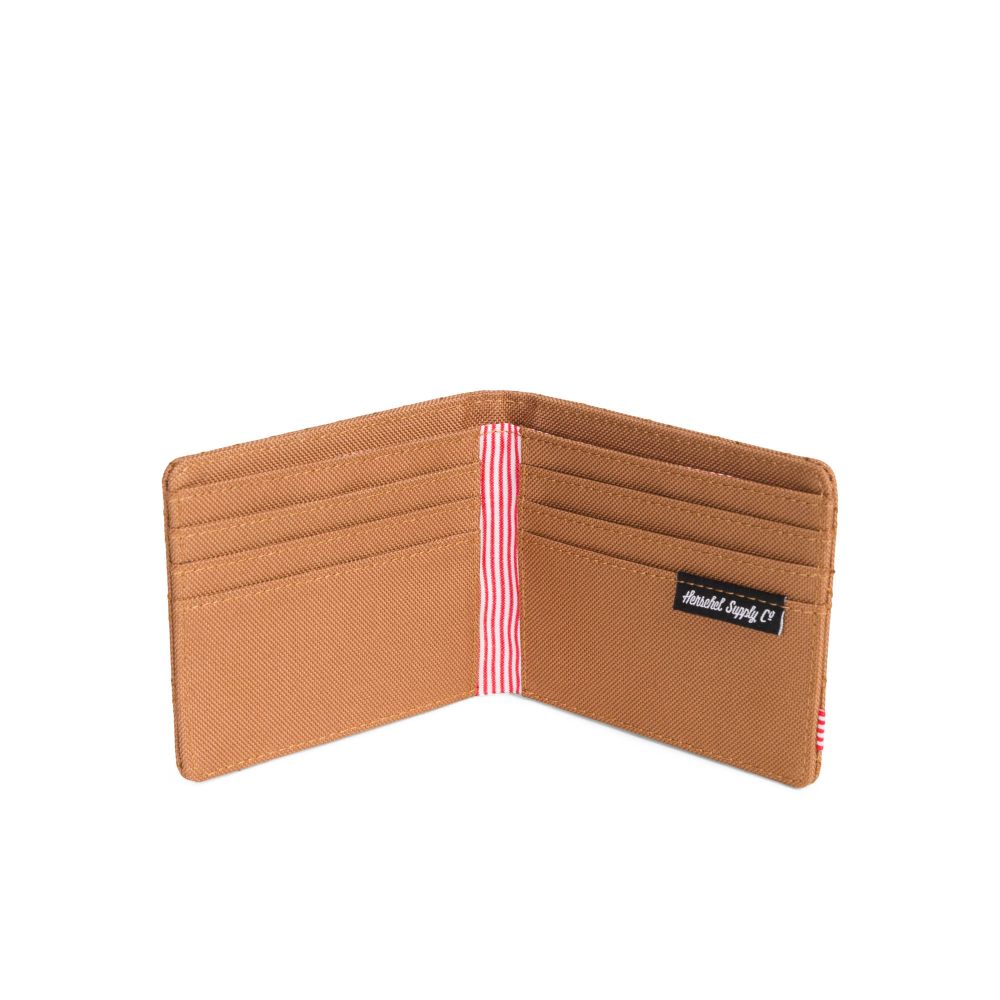 Herschel Quilted Collection Roy Wallet in Caramel - Stylish RFID-Blocking Leather Wallet for Men, Perfect for Travel & Everyday Use