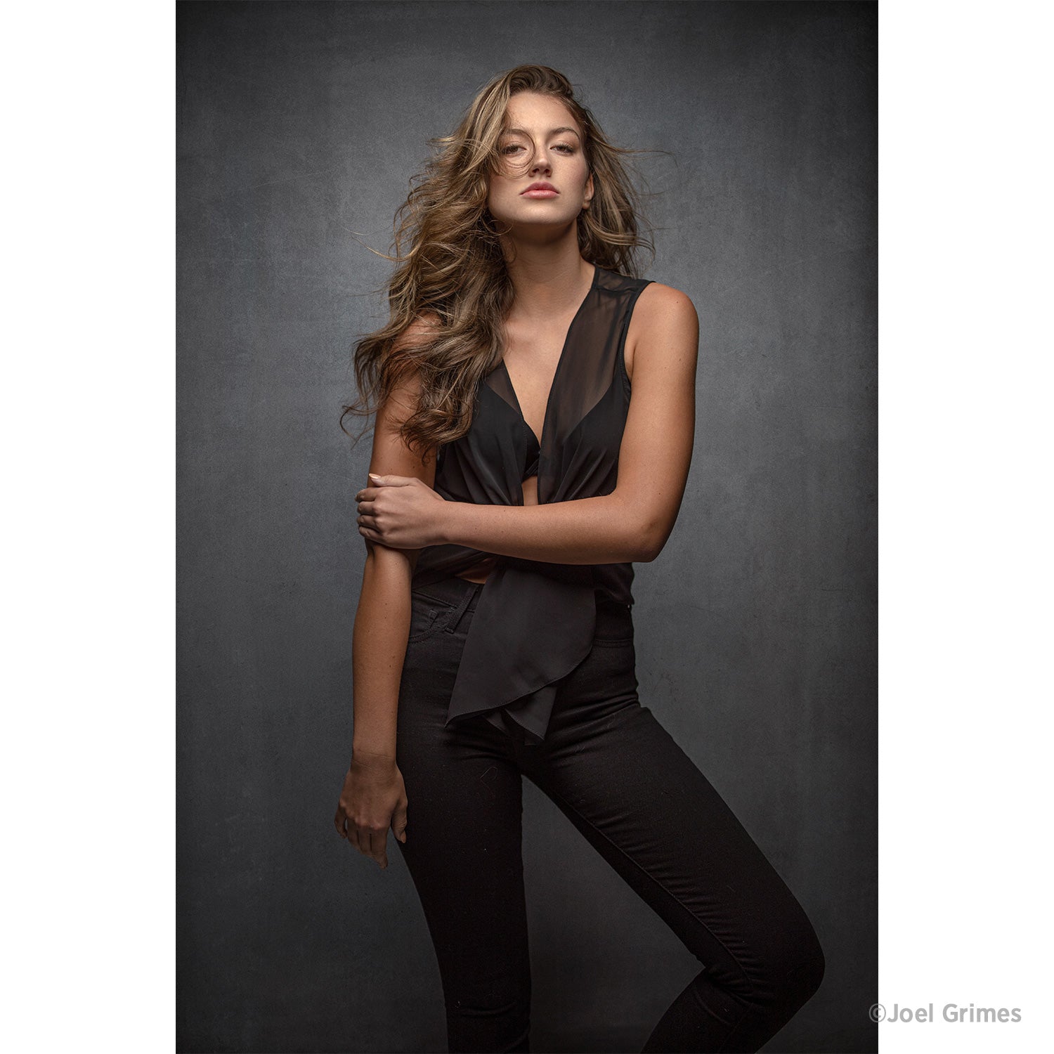 X Drop Canvas Backdrop - Smooth Concrete by Joel Grimes (5' x 7') | Premium Photography Background for Studio, Portrait & Product Shoots