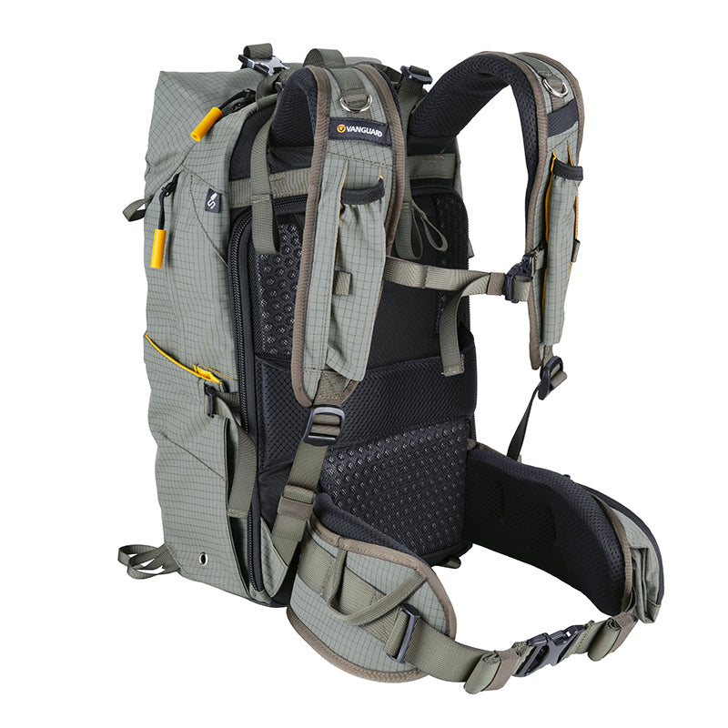 VEO Active 46 Khaki Green Camera Backpack with USB Charging Port - Waterproof DSLR Bag for Travel & Outdoor Photography - Perfect for Hiking, Camping & Professional Photographers