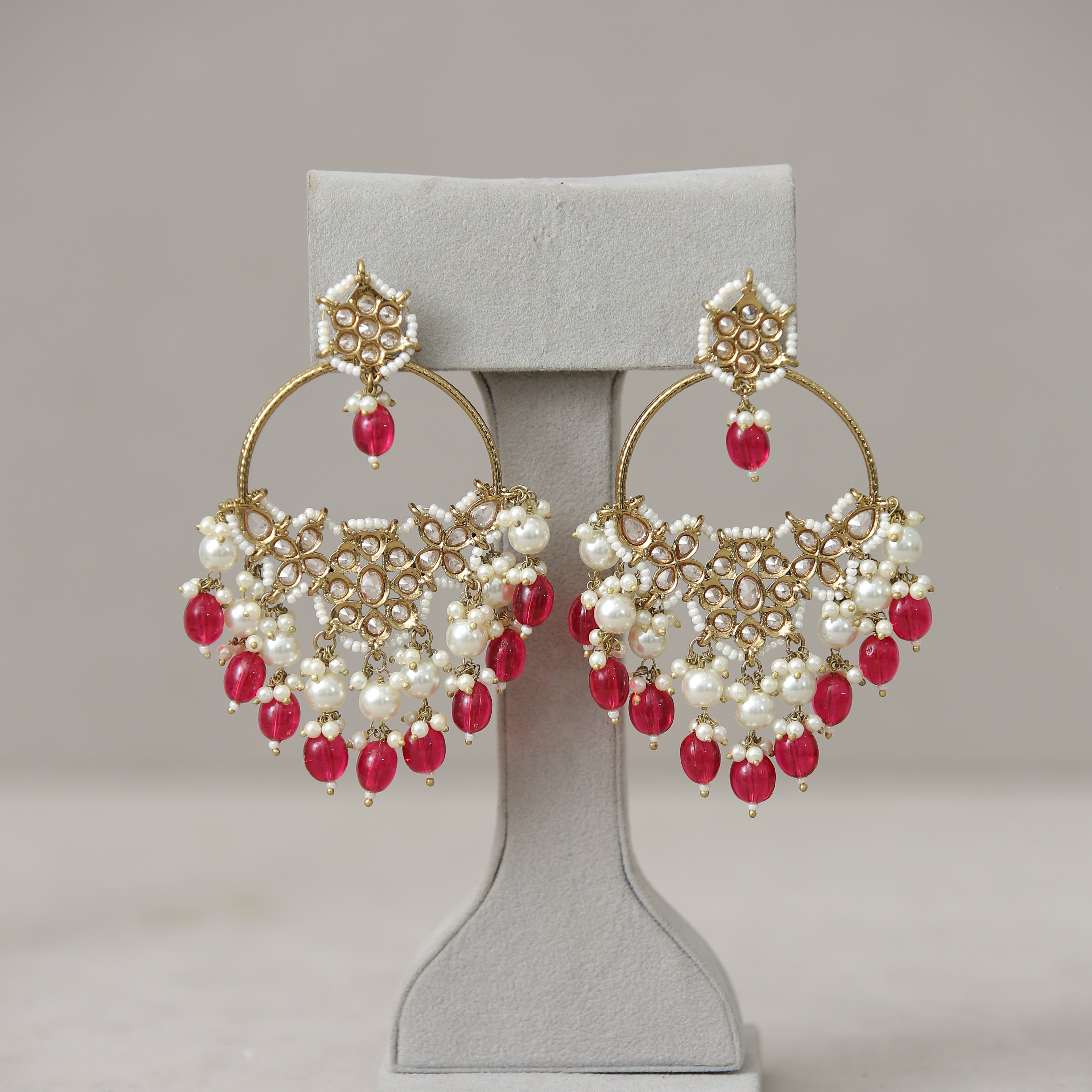 Exquisite Usha Stone Handmade Earrings for Women - Boho Chic Jewelry for Parties, Weddings & Everyday Wear
