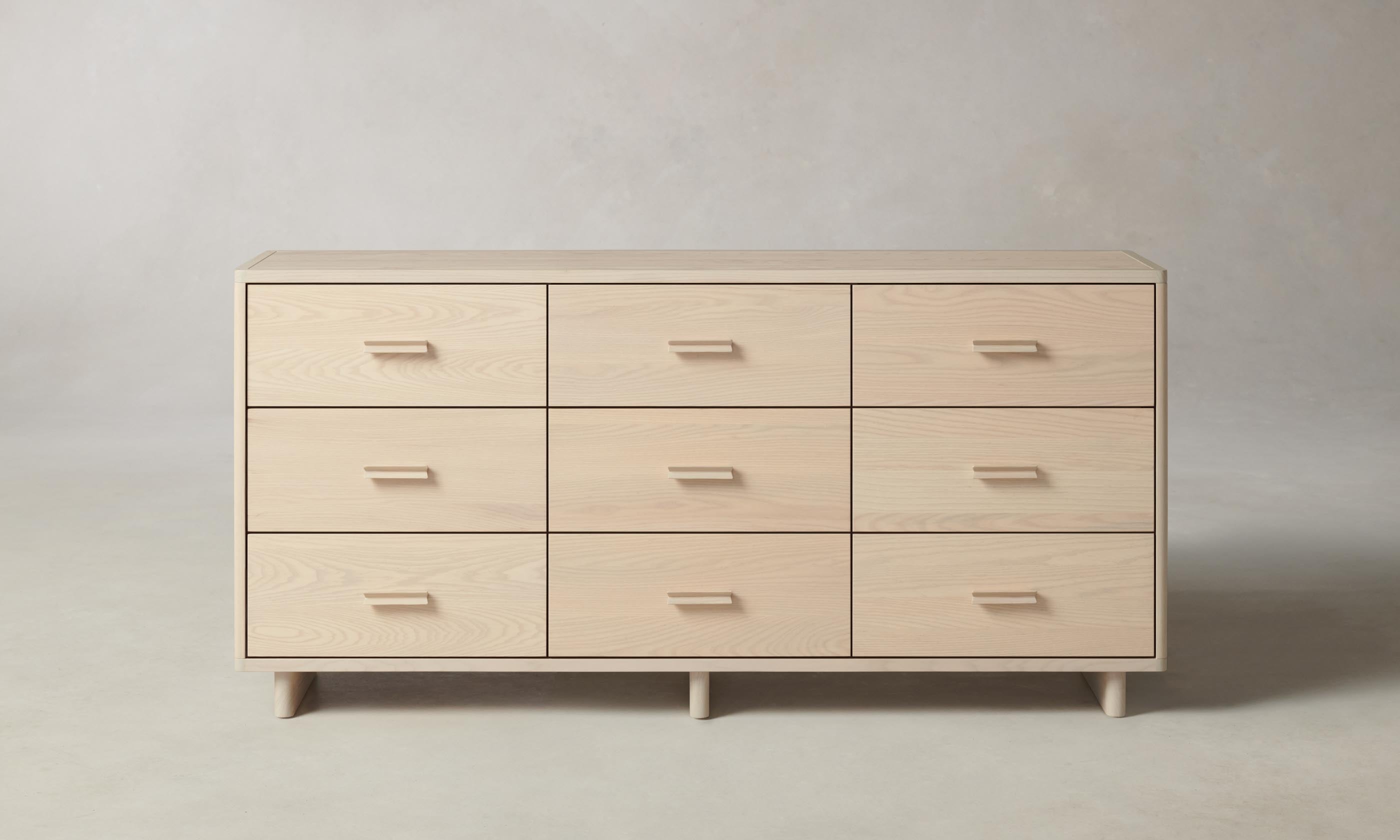 Clinton 9-Drawer Dresser - Solid Wood Bedroom Chest with Smooth Gliding Drawers | Perfect for Bedroom Storage, Guest Room Organization & Nursery Furniture
