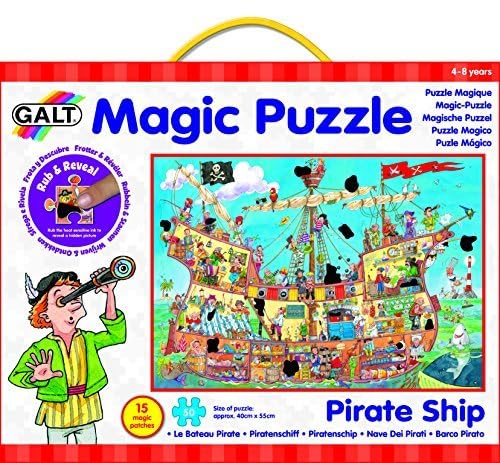 Galt Toys Magic Puzzle - Pirate Ship Jigsaw Puzzle for Kids Ages 4+ | Fun Educational Learning Game | Perfect for Birthday Gifts & Family Game Night