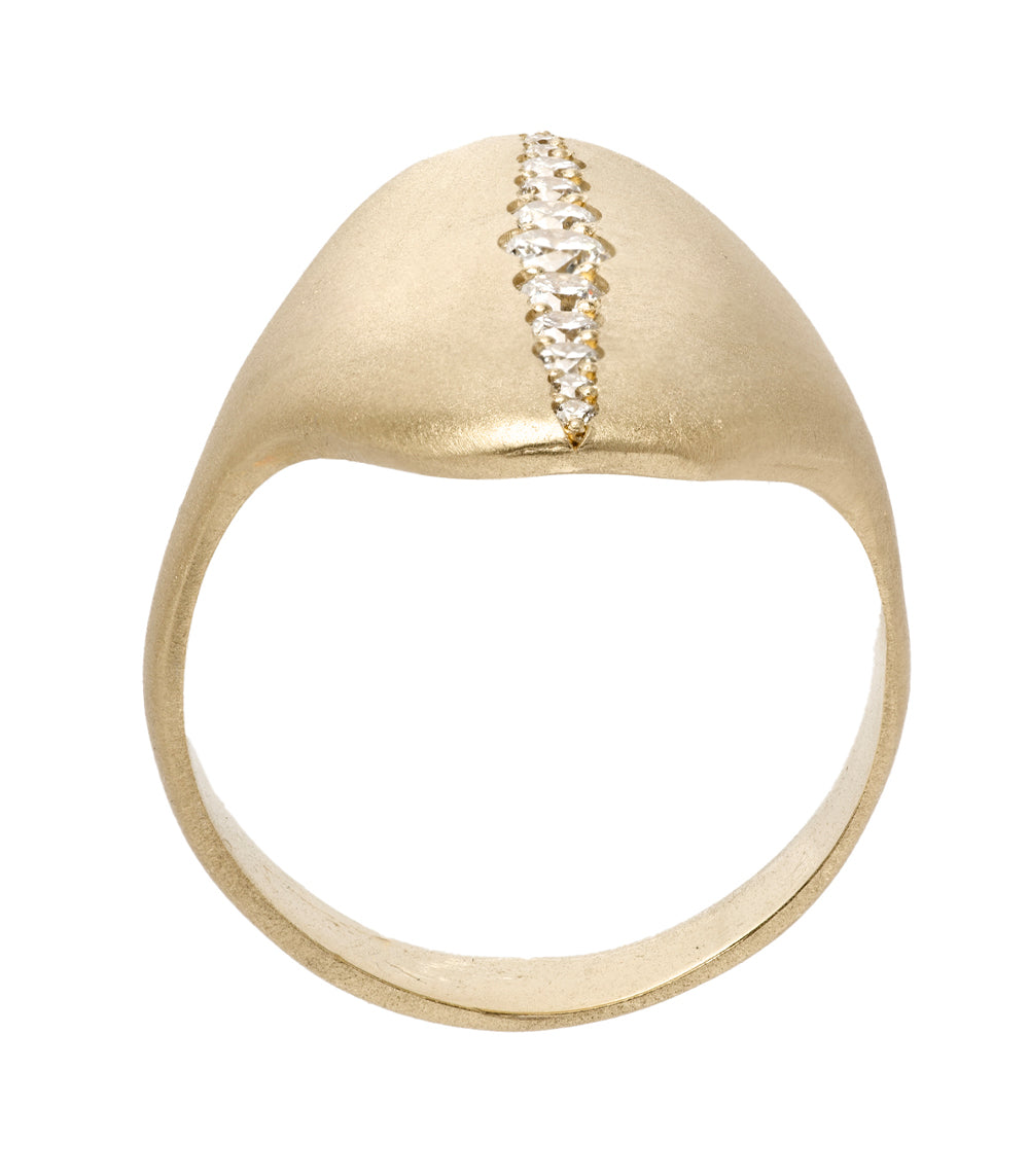 Exquisite Diamond Stripe Shield Unique Engagement Ring for Women - Vintage Inspired Wedding Band, Perfect for Proposals, Anniversaries & Special Occasions