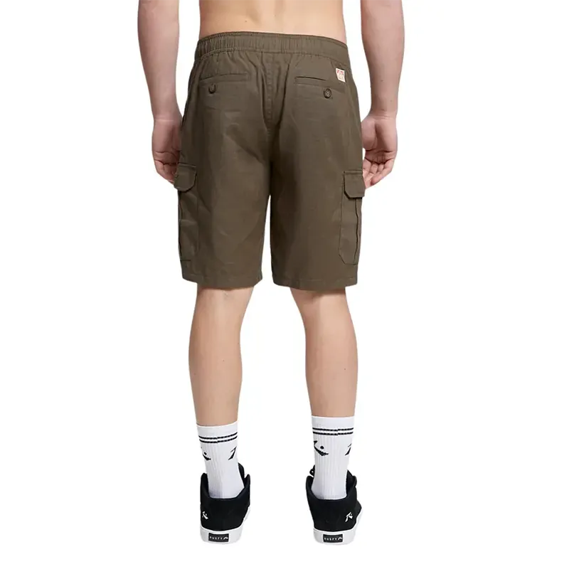 Bermuda Rusty Gorin Linen Shorts in Military Green - Casual Summer Wear for Men | Perfect for Beach, Travel & Outdoor Activities