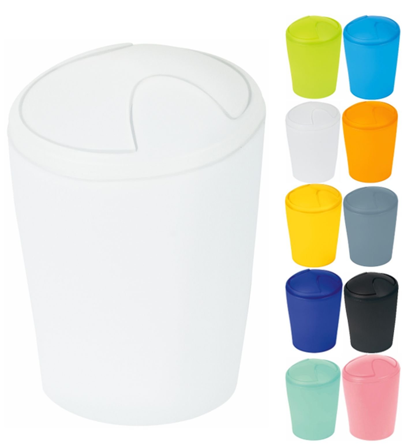 White Polypropylene Laundry Hamper with Handles - Foldable Clothes Basket for Bedroom, Bathroom, and Dorm Organization
