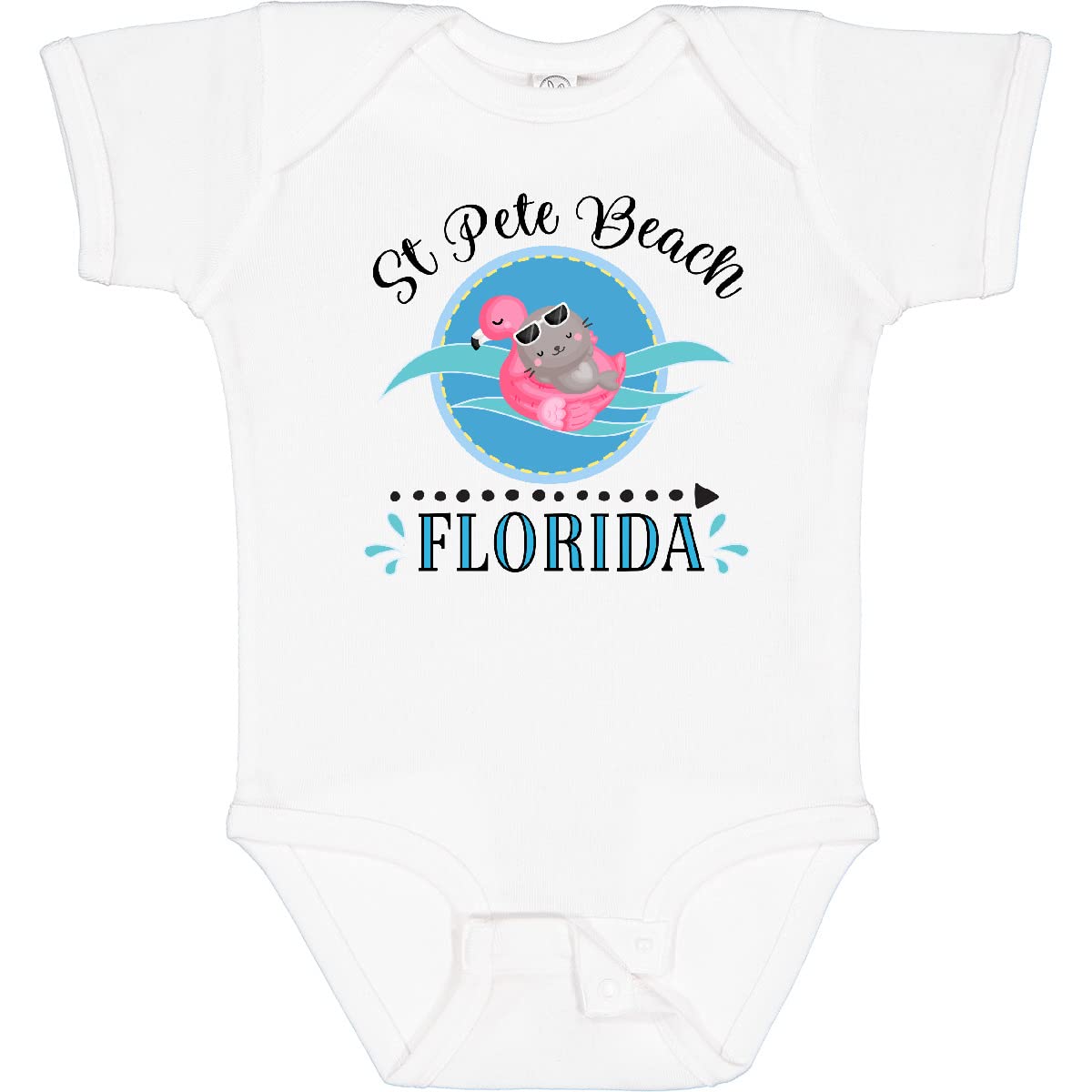 Inktastic St Pete Beach Florida Vacation Gift Baby Bodysuit - Cute Florida Souvenir Outfit for Infants & Toddlers - Perfect for Beach Trips, Family Photos & Holiday Gifts