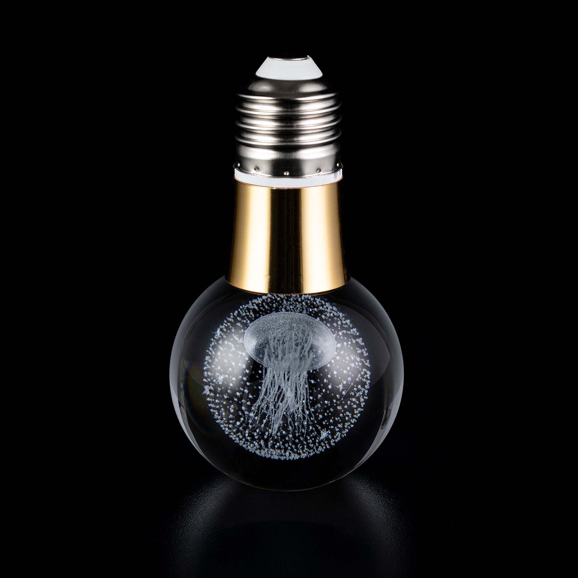 Jellyfish LED Lamp - Crystal Globe with Color Changing Lights for Home Decor, Night Light, Relaxation & Aquarium Theme Room Ambiance