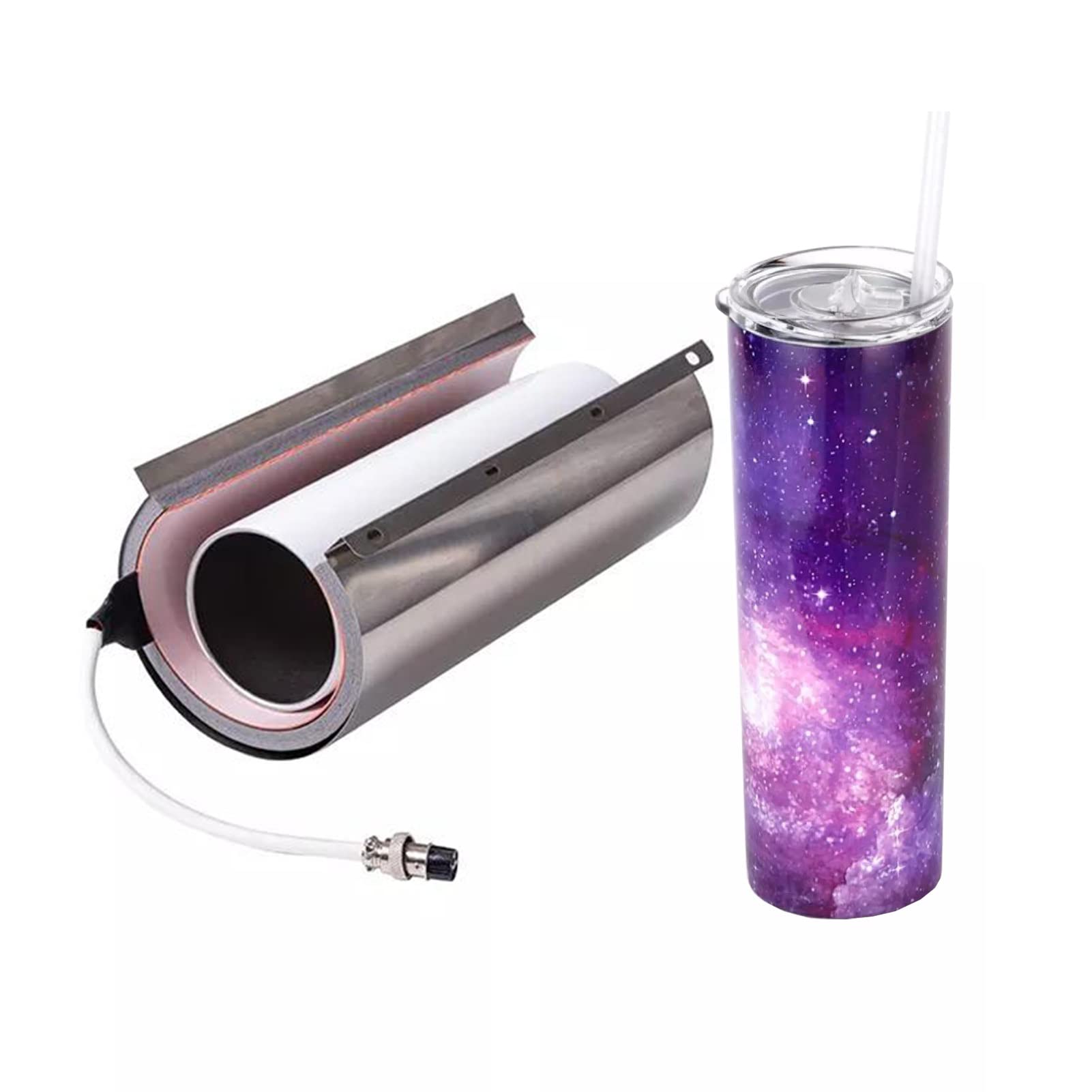 20oz Sublimation Tumbler Heat Press Attachment - 110V Mug Cup Heating Transfer Element with Female Plug for DIY Custom Tumblers & Drinkware