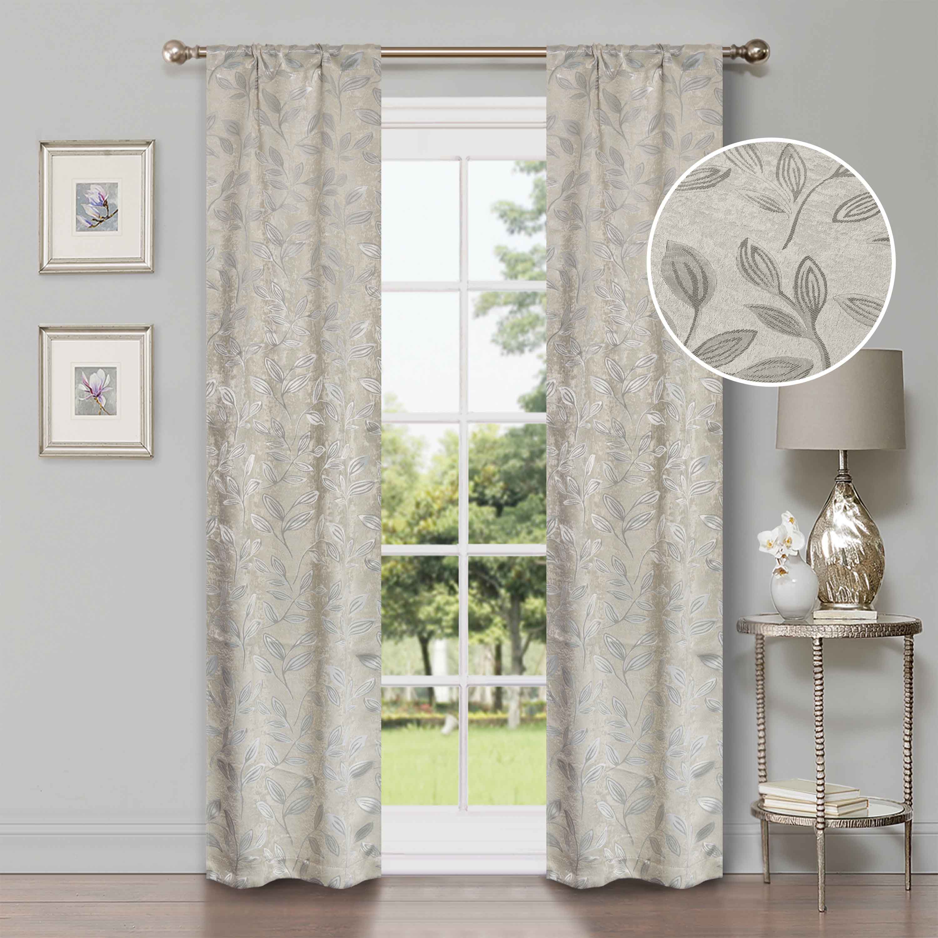 Blackout Curtains with Rod Pocket - Set of 2 Panels for Complete Room Darkening | Perfect for Bedrooms, Nurseries & Home Theater Light Blocking