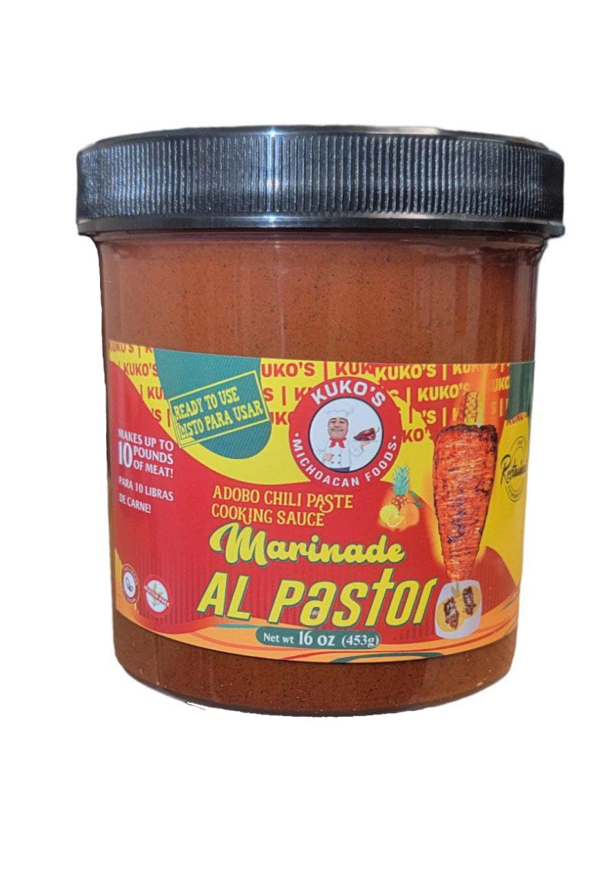Authentic Al Pastor Adobo Marinade with Pineapple - Spicy Chili Paste for Tacos, Burritos & Mexican Cooking - Perfect for Grilling, Marinating & Homemade Taco Night