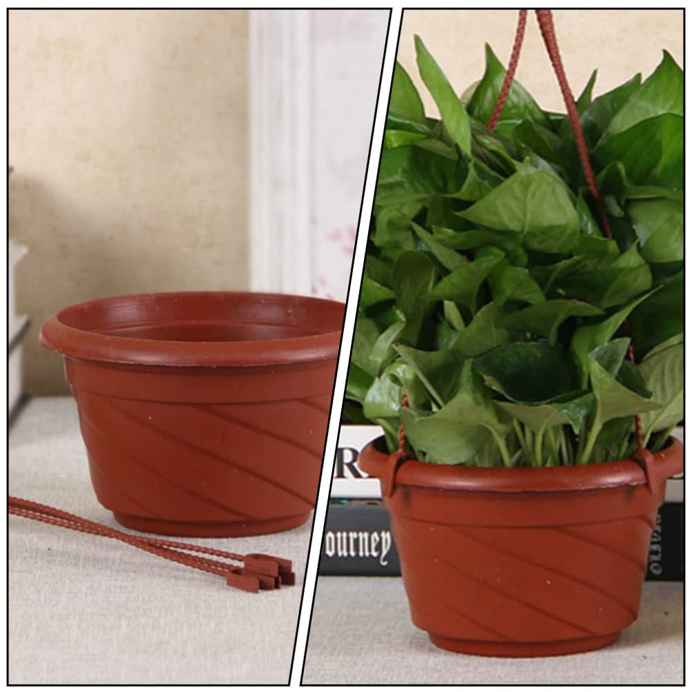 10 Pack Nursery Pots for Indoor Plants - Hanging Planter Pots with Railing for Outdoor Plant Shelf, Flower Pots & Succulent Hanging Baskets - Perfect for Balcony, Garden, and Home Decor