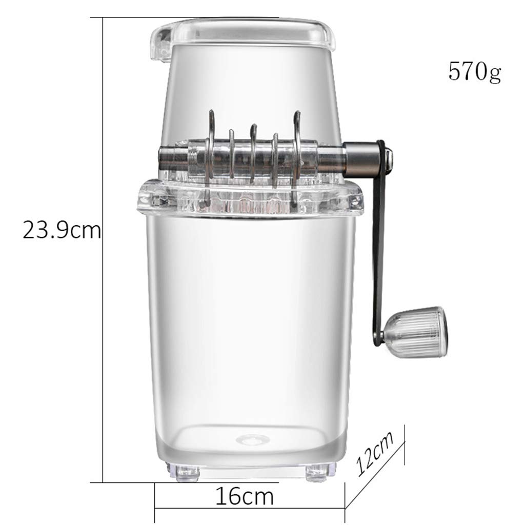 Fenteer Manual Ice Crusher - Stainless Steel Hand Crank Ice Grinder for Cocktails, Smoothies & Shaved Ice - Perfect for Home Bars, Parties & Outdoor Use