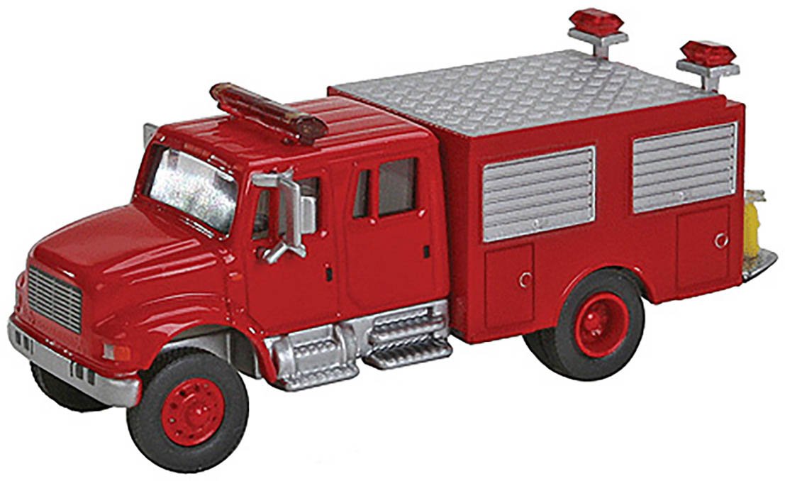 Walthers HO Scale International 4900 First Response Fire Truck Model - Red | Realistic Die-Cast Toy for Train Layouts & Dioramas | Perfect for Collectors & Hobbyists
