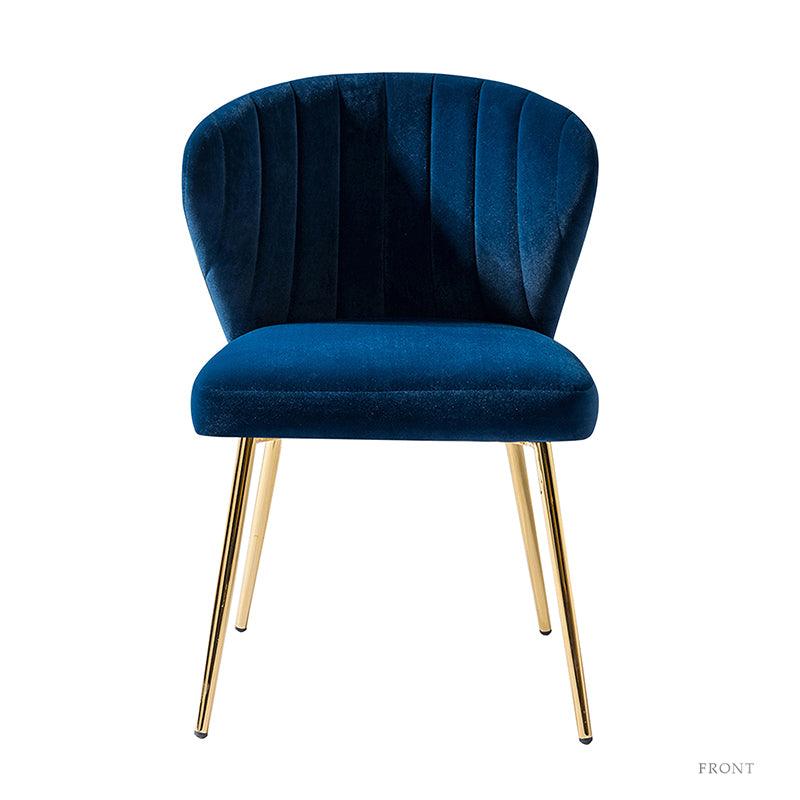 Modern Dining Chairs Set of 4 - Mid Century Metal Leg Side Chairs for Kitchen, Dining Room & Office - Aruna Contemporary Upholstered Seating