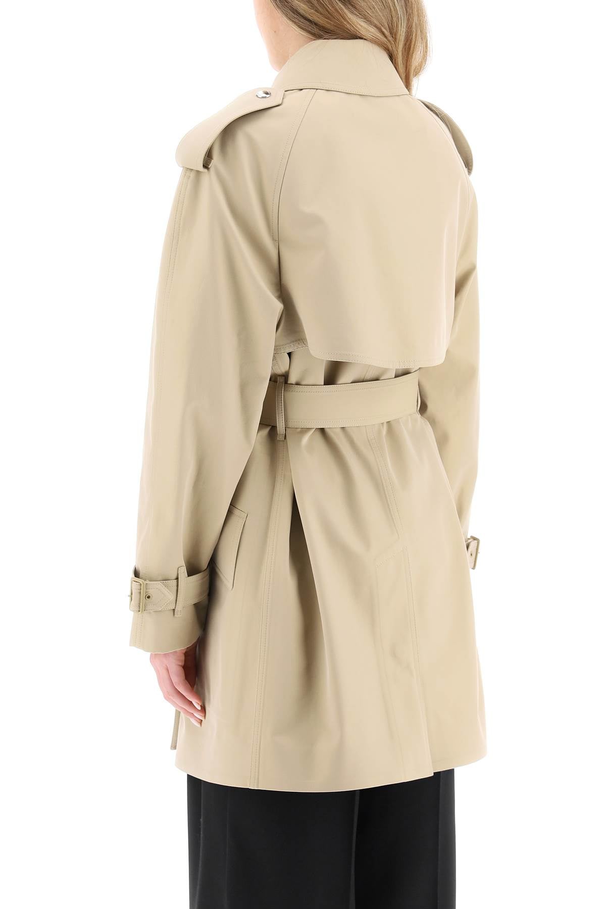 Burberry 'James' Gabardine Midi Trench Coat for Women - Classic Waterproof Raincoat with Belt, Perfect for Office, Travel & Fall Fashion