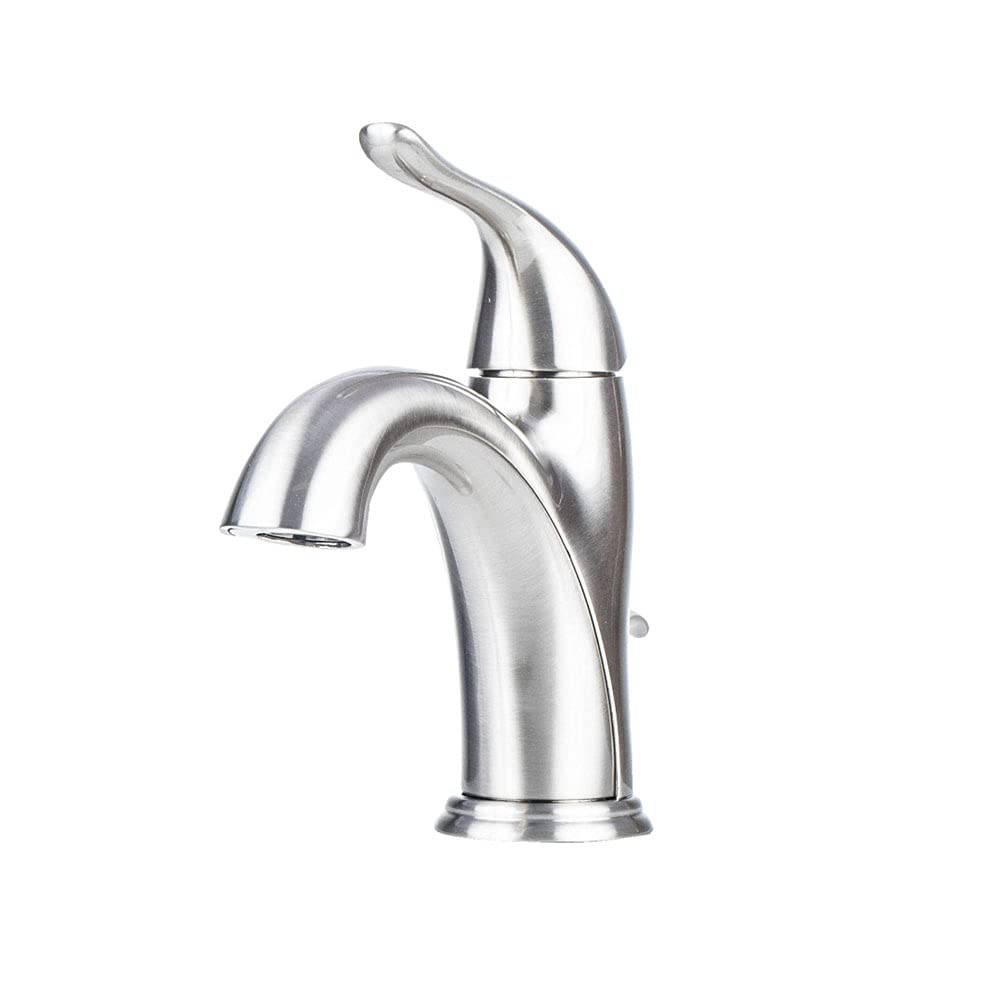 EZ-FLO Prestige Collection Single Handle High Spout Bathroom Sink Faucet - Brushed Nickel Finish, Solid Lever Handle for Easy Control - Perfect for Modern Bathroom & Powder Room Upgrades (Model 10579)