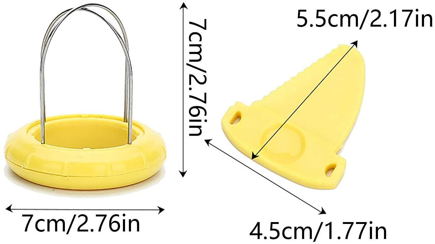 2 in 1 Stainless Steel Kiwi Peeler & Slicer - Easy Grip Handle Fruit Cutter Tool for Kiwi, Mango, Avocado - Perfect for Smoothie Bowls, Fruit Salads & Healthy Snacks