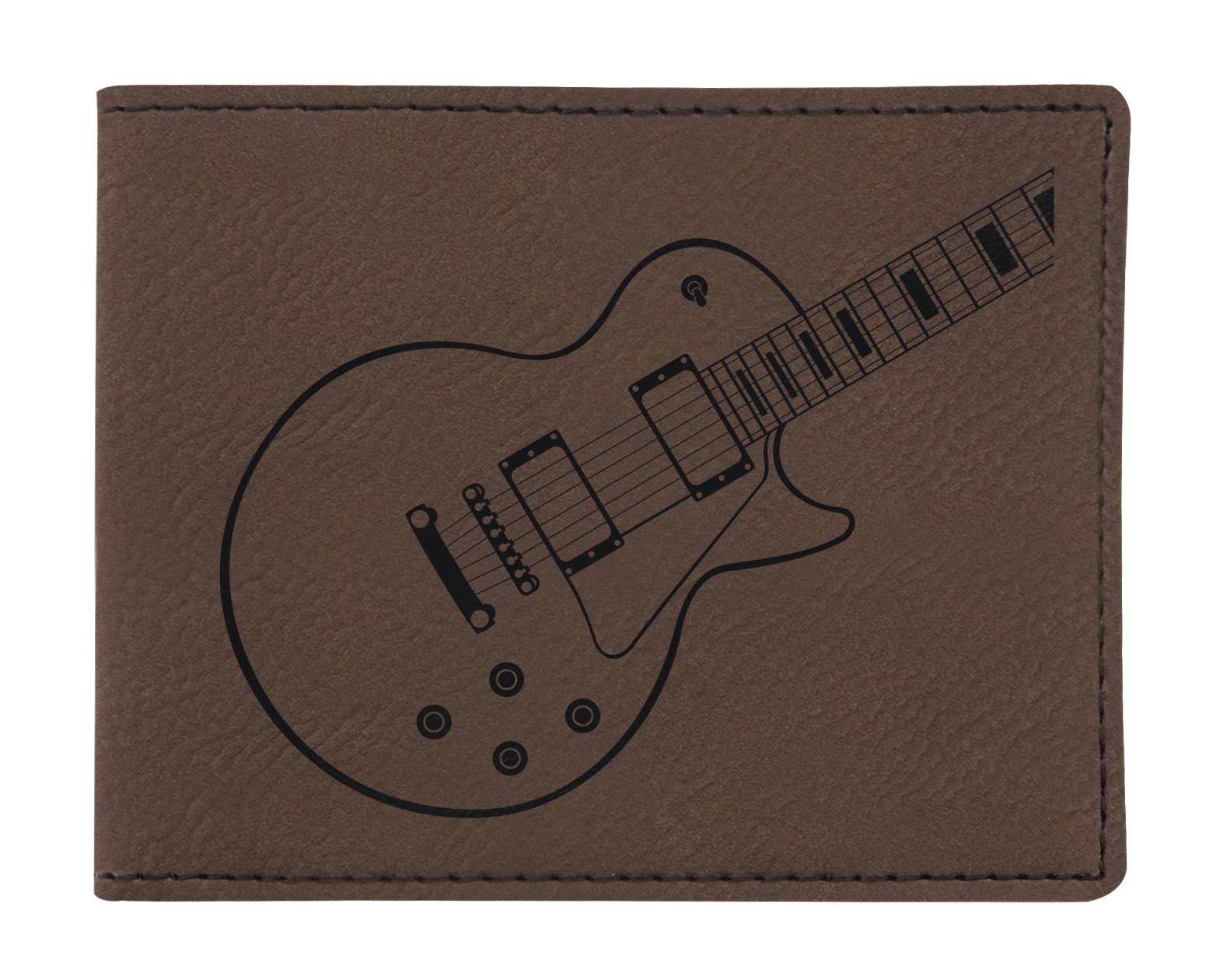Personalized Guitar Wallet for Men - Laser Engraved Leatherette Bifold Wallet - Perfect Gift for Musicians & Guitar Lovers - Ideal for Concerts, Music Lessons & Everyday Use