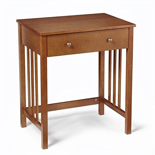 Pemberly Row Transitional Birch Wood Home Office Desk in Oak Brown - Modern Writing Desk for Small Spaces, Home Office & Study Room