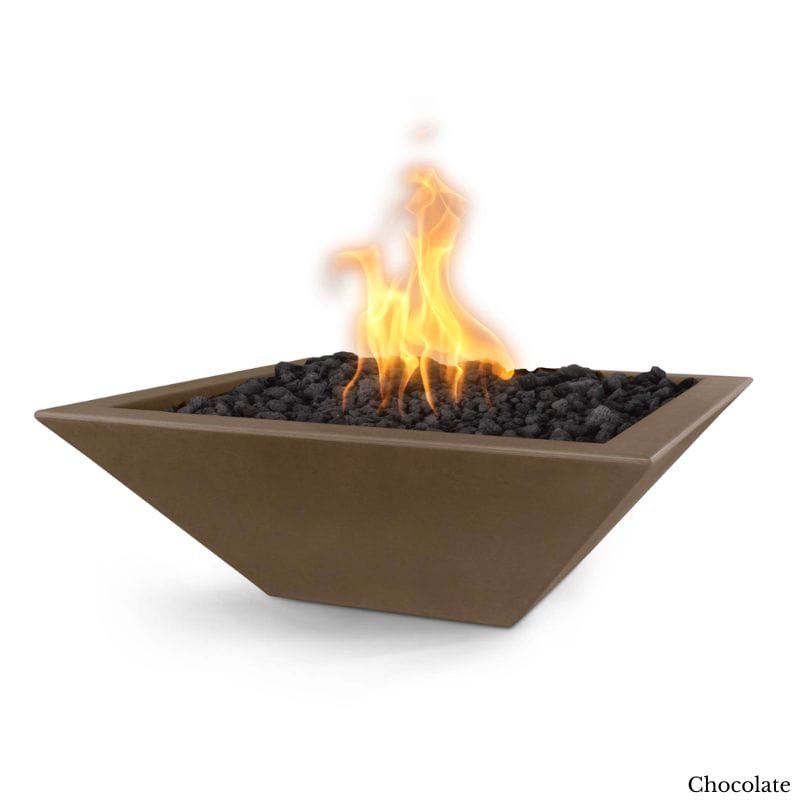 Maya Fire Bowl - Handcrafted Concrete Outdoor Fire Pit for Patio, Garden, and Backyard - Perfect for Camping, Bonfires, and Cozy Evenings