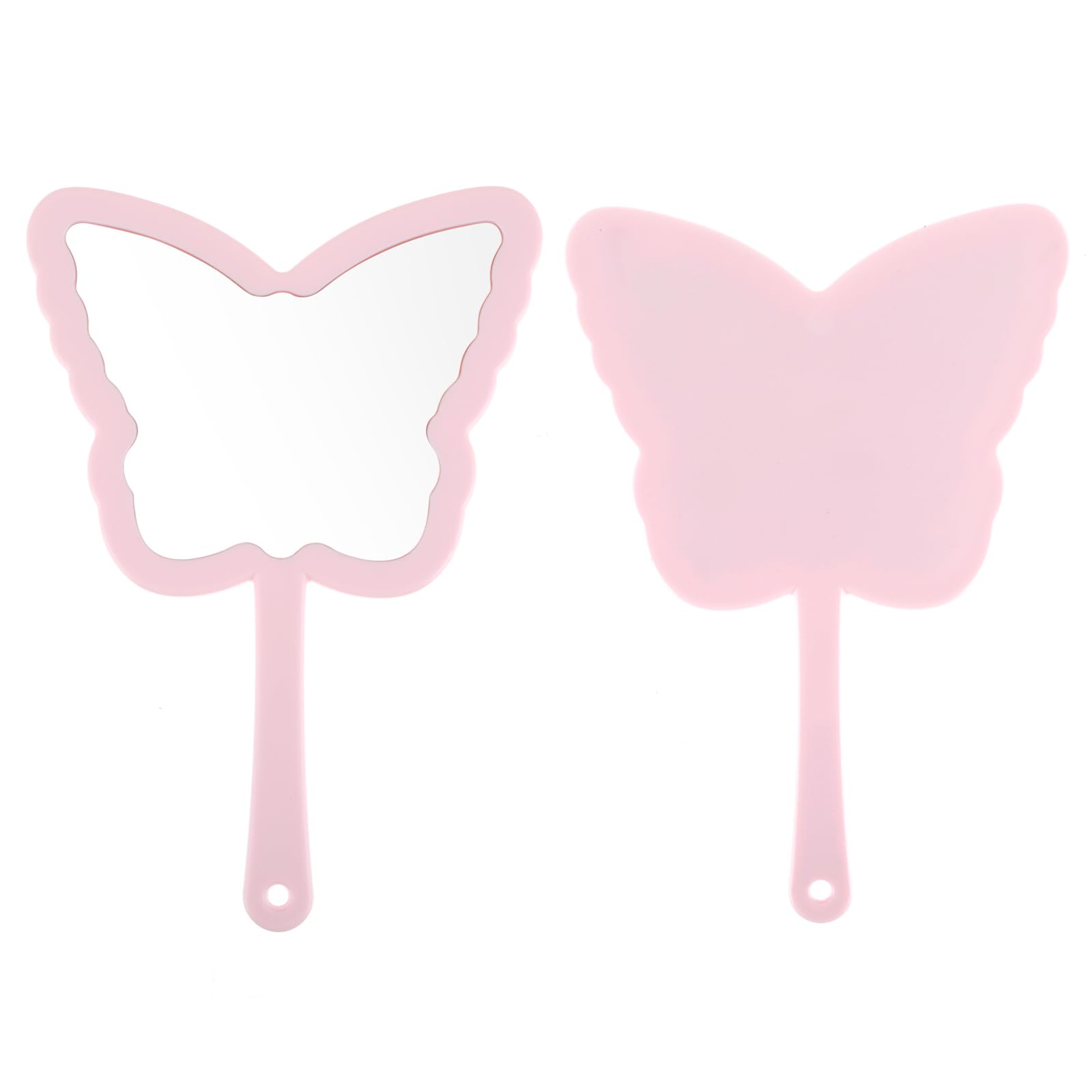 Butterfly Hand Mirror for Women - Pink Travel Cosmetic Mirror for Girls & Students - Valentine's Gift
