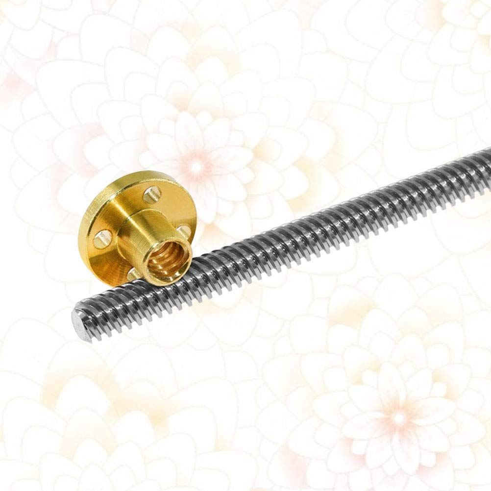 High Precision T-Shaped 3D Printer Lead Screw 300mm with Nut - Stainless Steel Threaded Rod for Stepper Motor | Perfect for DIY 3D Printing, CNC Machines & Robotics Projects