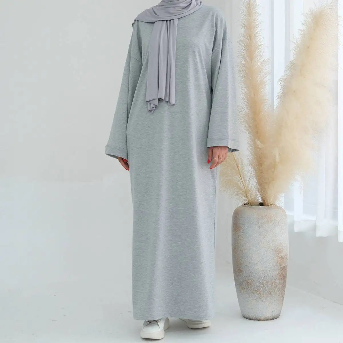 Elegant Solid Color Plain Abaya Dress for Women - Modest Muslim Prayer Dress - Perfect for Daily Wear, Prayer & Special Occasions