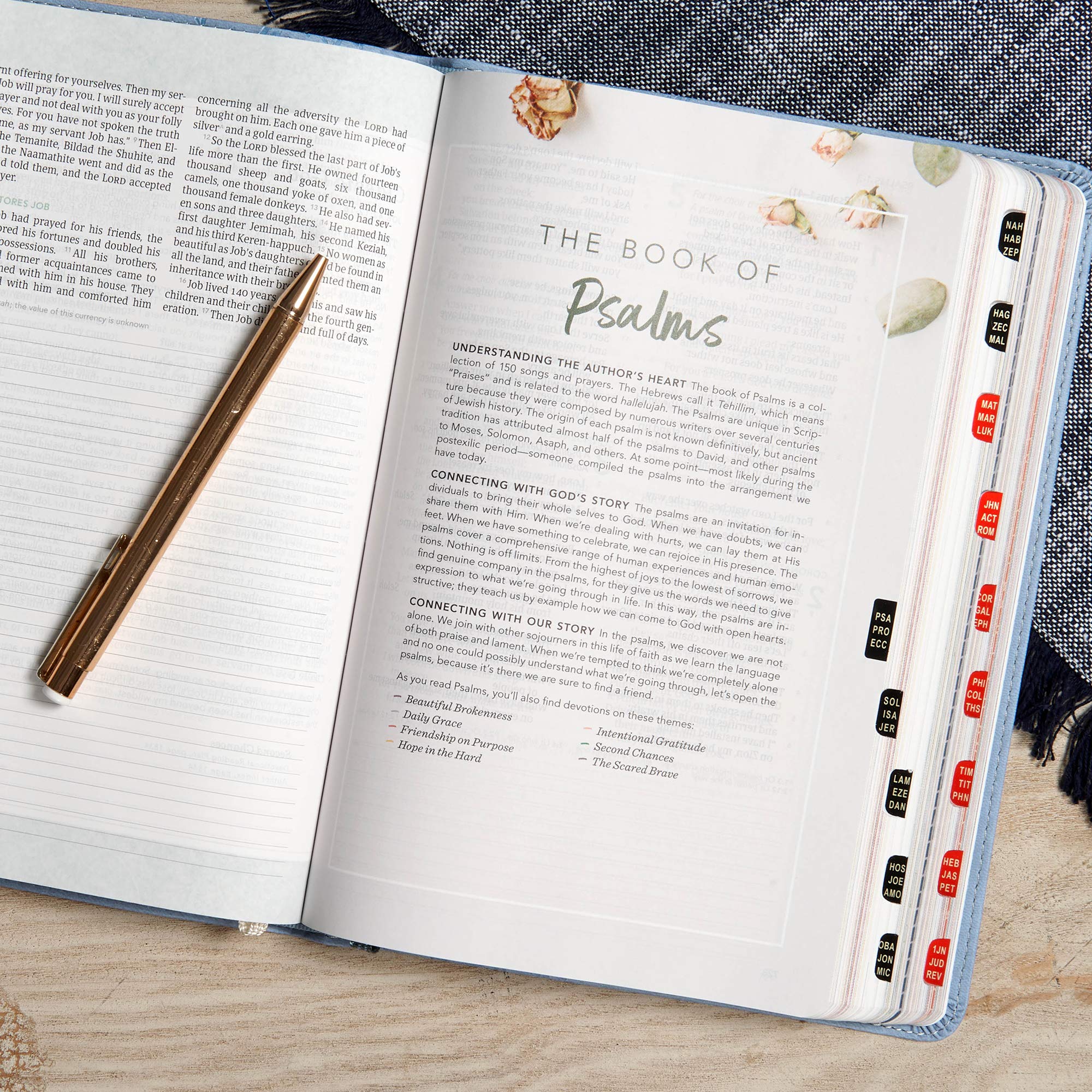 CSB Devotional Bible - Blue LeatherTouch, Indexed, Devotionals & Journaling for Women's Daily Faith