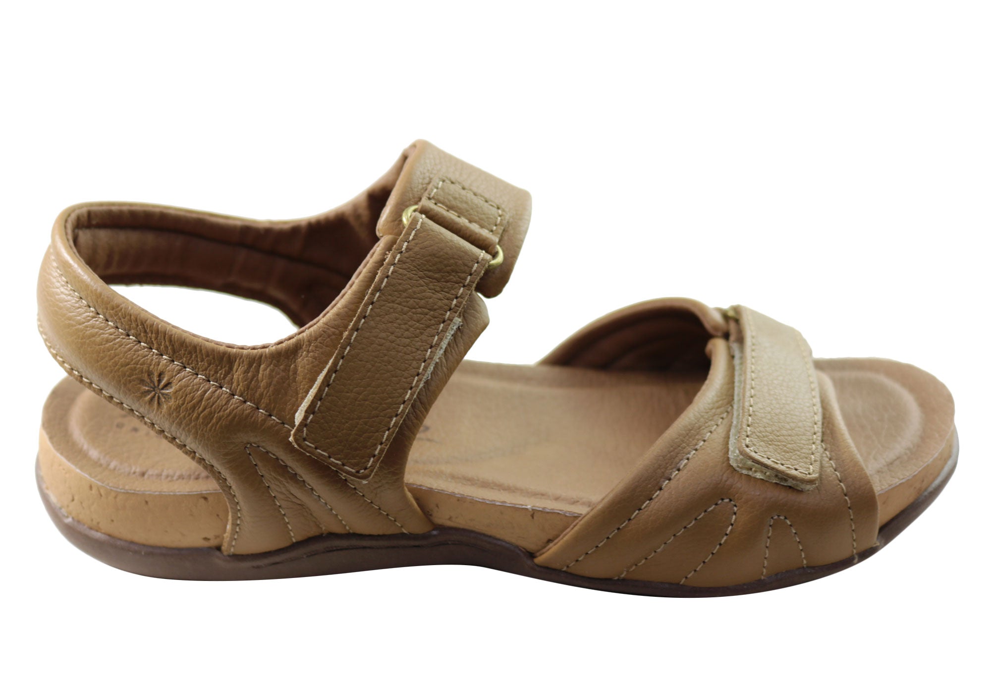 Women's Comfortable Leather Sandals with Face Anchor Design - Handmade in Brazil - Perfect for Beach Vacations, Summer Outings & Casual Wear