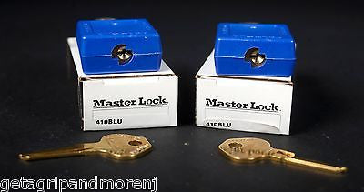 MASTER LOCK Zenex Steel Shackle Blue Safety Lockout Padlock 410Blu (Set of 2) - Industrial Equipment Security, Electrical Panel Lockout, OSHA Compliance for Workplace Safety