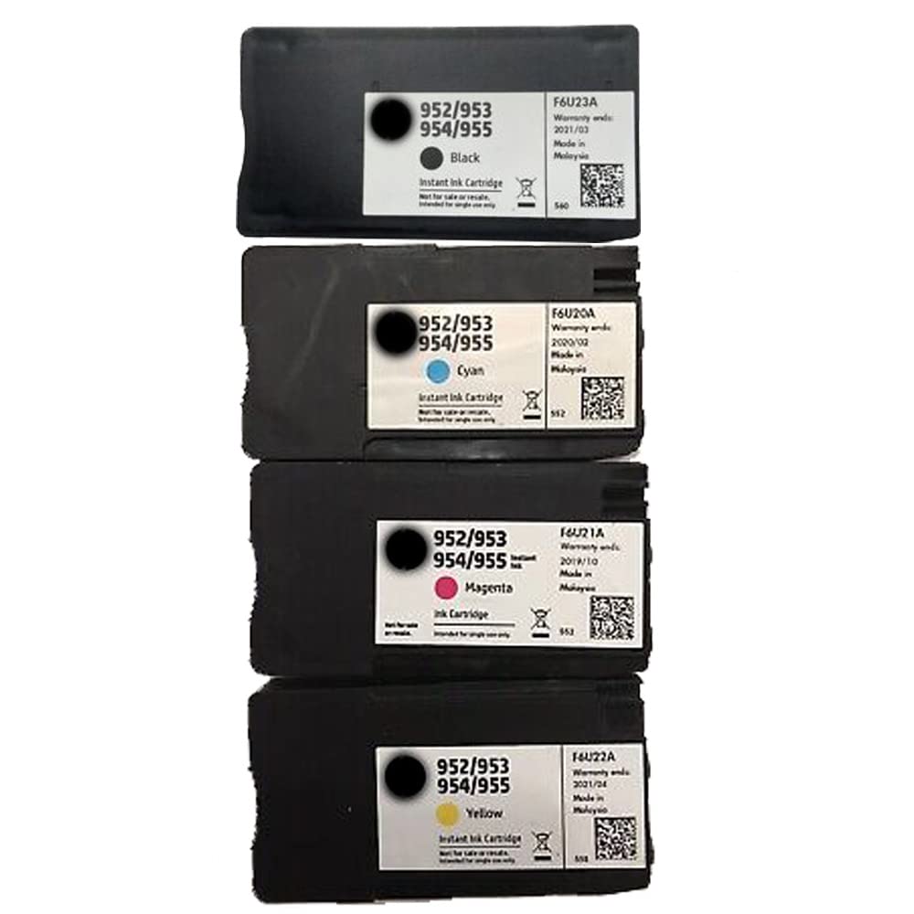 Compatible HP 952 953 954 955 Ink Cartridges - Black, Cyan, Yellow, Magenta for HP 7720 7730 7740 8210 8216 8218 8710 8715 8716 8720 8725 8730 8740 Printers - High-Quality Replacement for Home & Office Printing