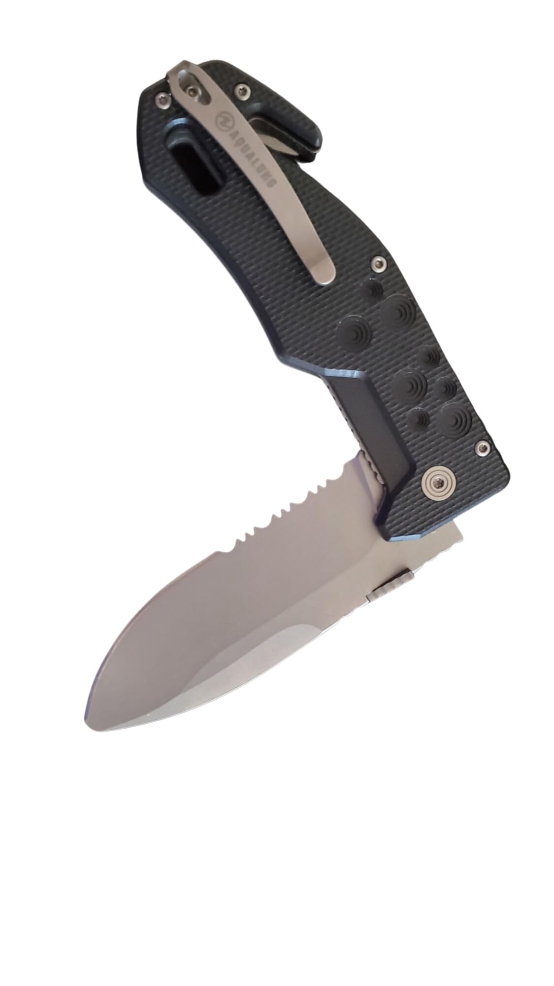 AQUALUNG Titanium Folding Knife with Blunt Tip - Compact Dive Knife for Scuba Diving, Snorkeling & Water Sports