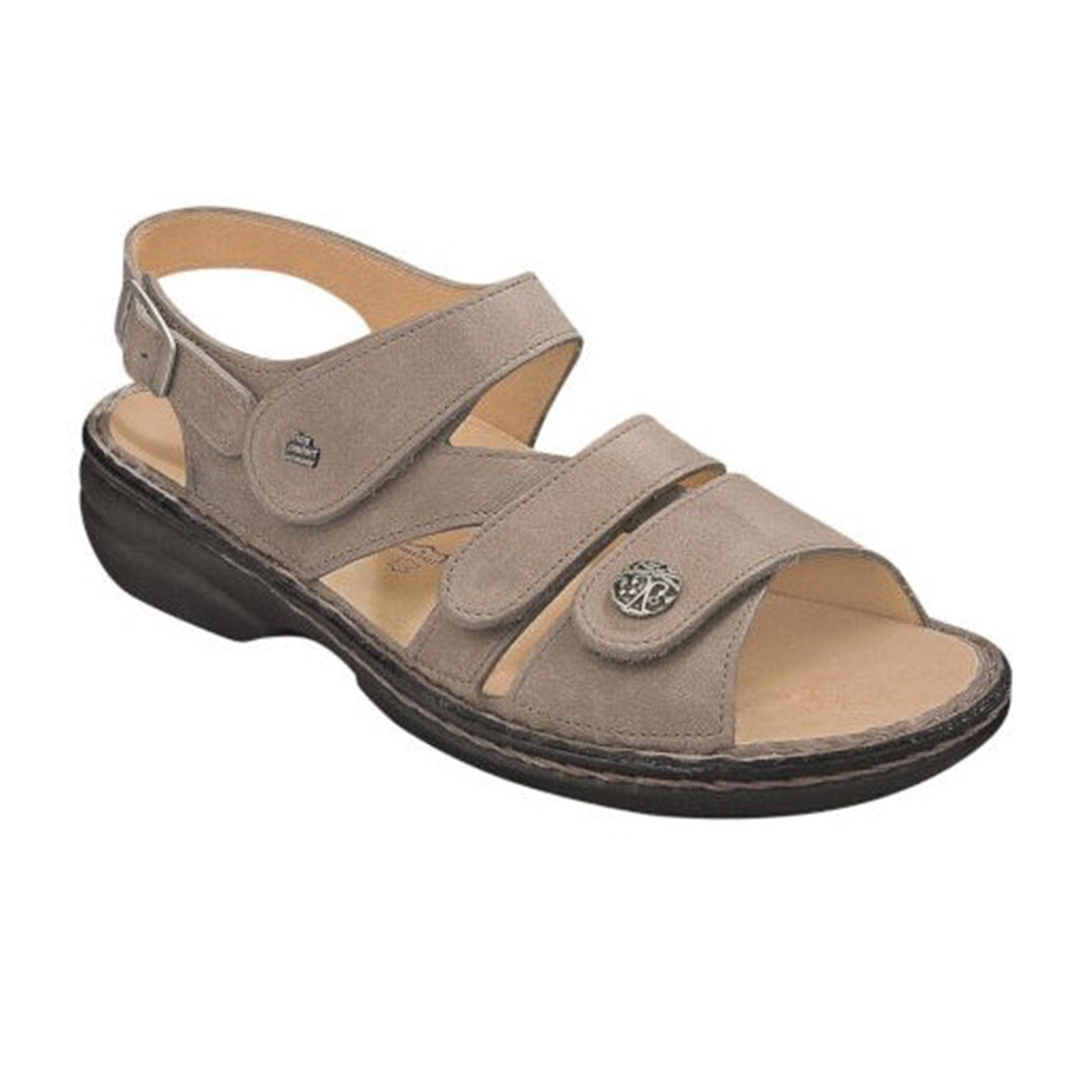 Finn Comfort Gomera S Backstrap Sandal for Women - Premium Leather Comfort Sandals in Taupe | Perfect for Beach, Travel & Summer Walking